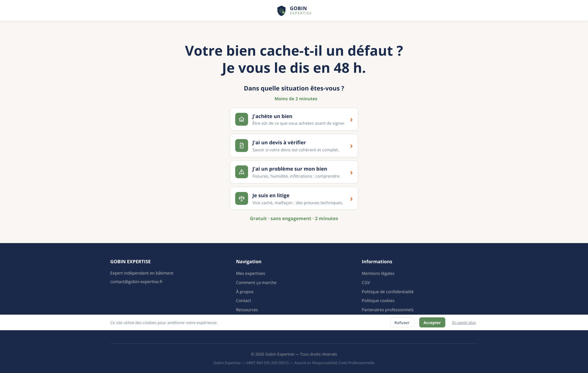 Aperçu du site