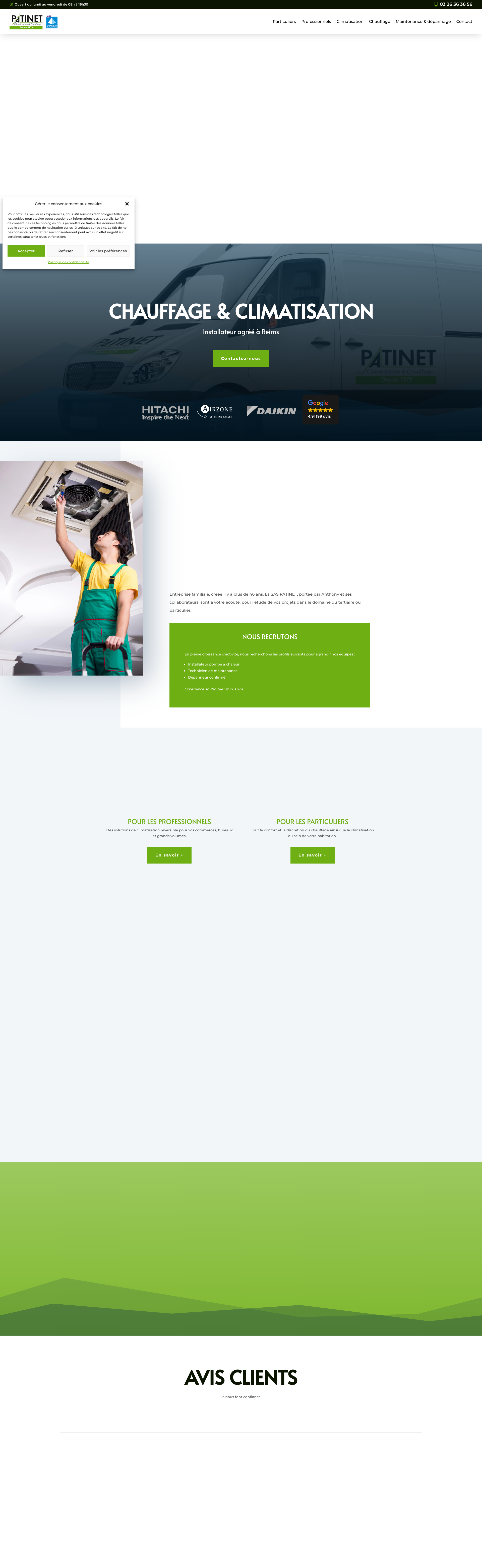 Aperçu du site