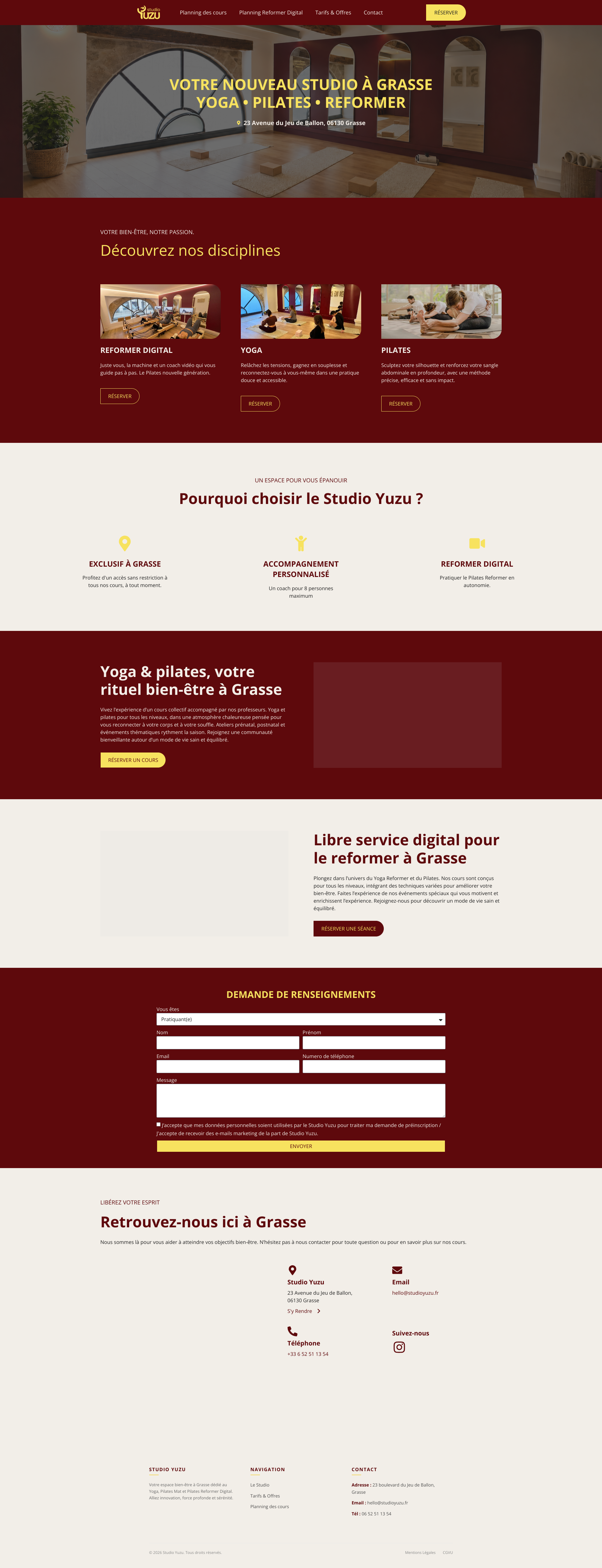 Aperçu du site