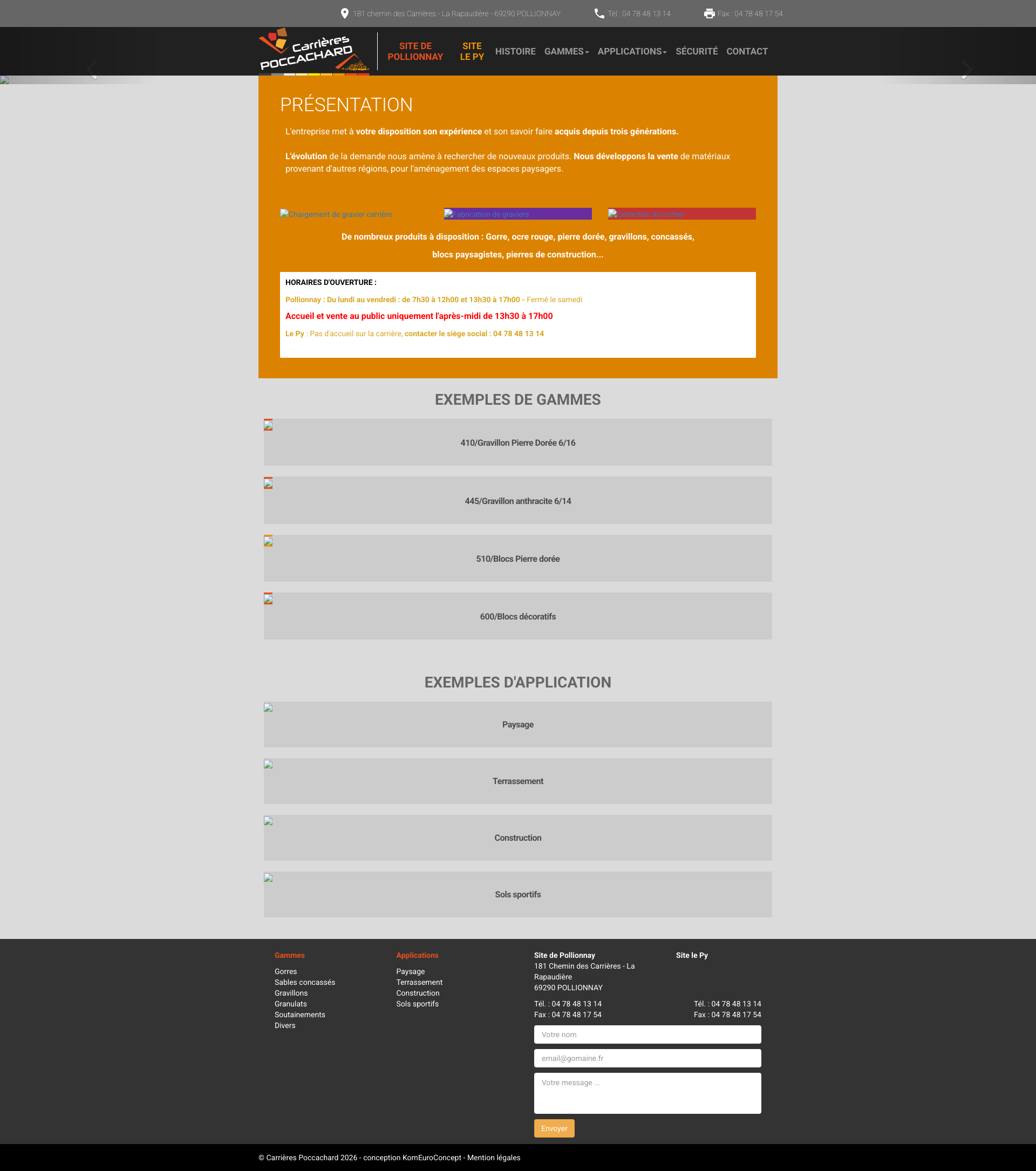 Aperçu du site