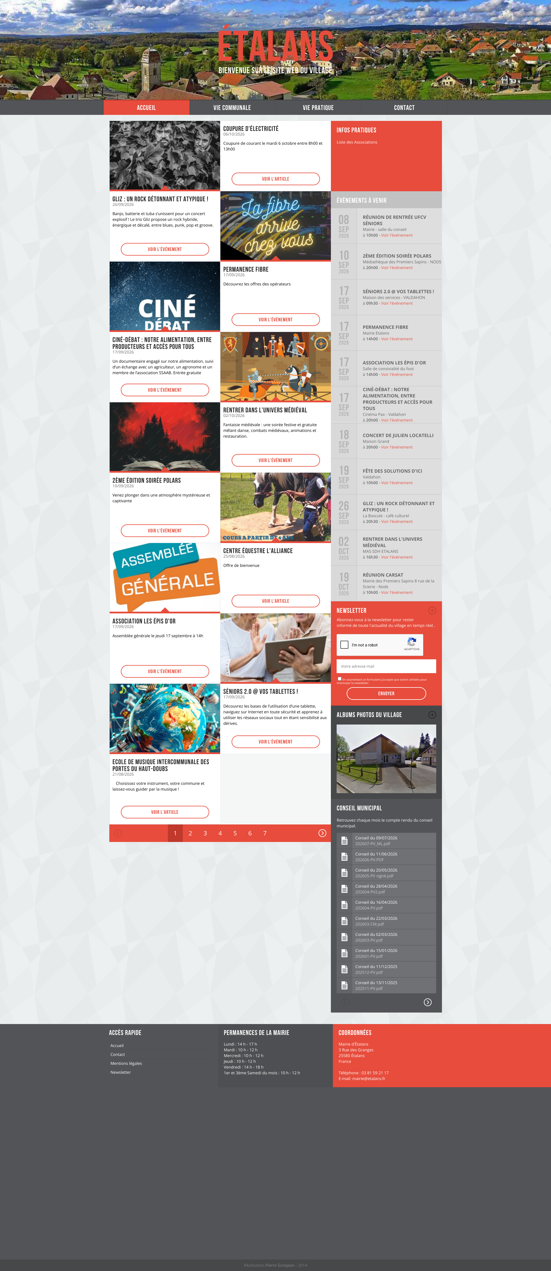 Aperçu du site