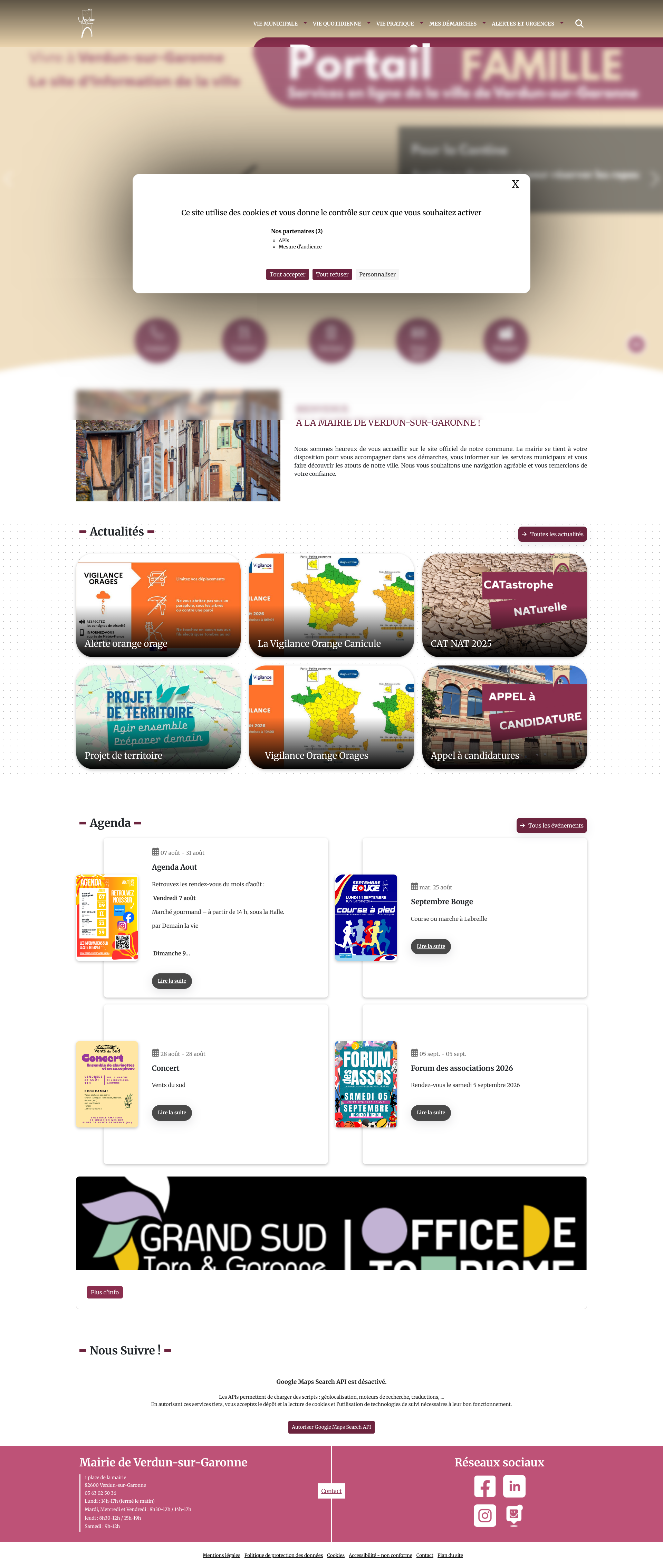 Aperçu du site
