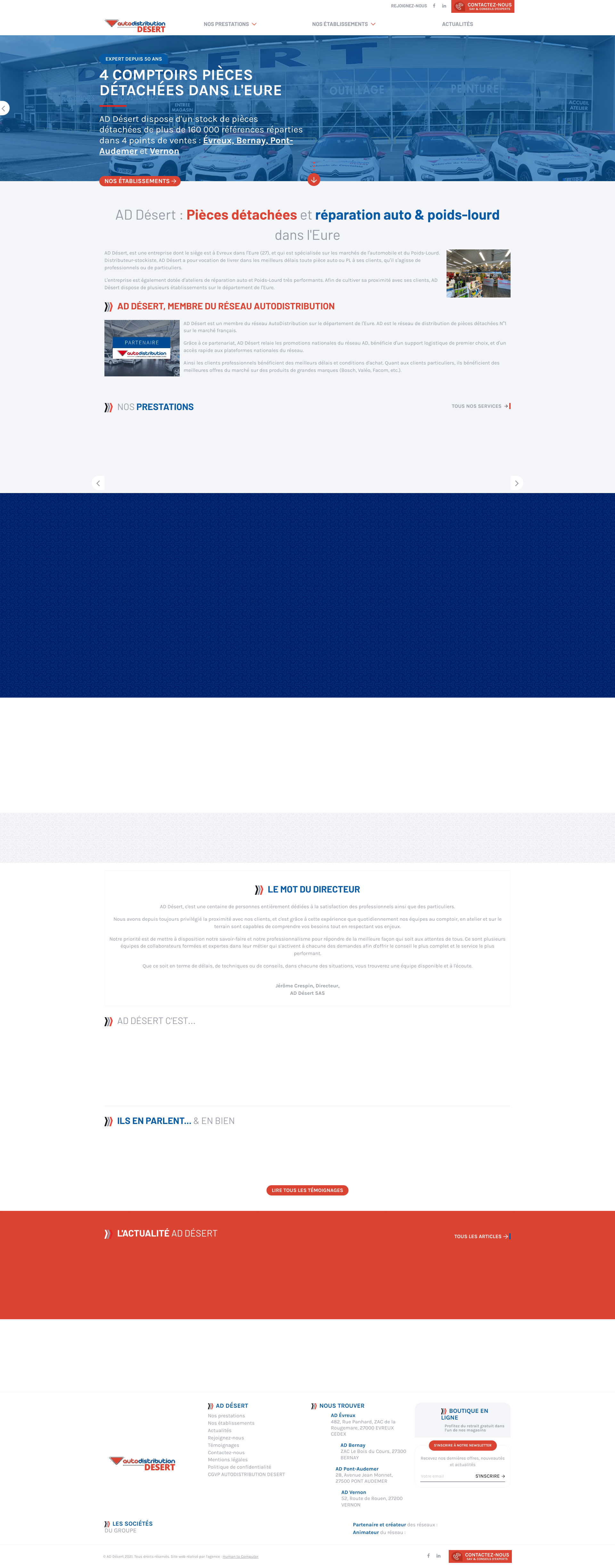 Aperçu du site