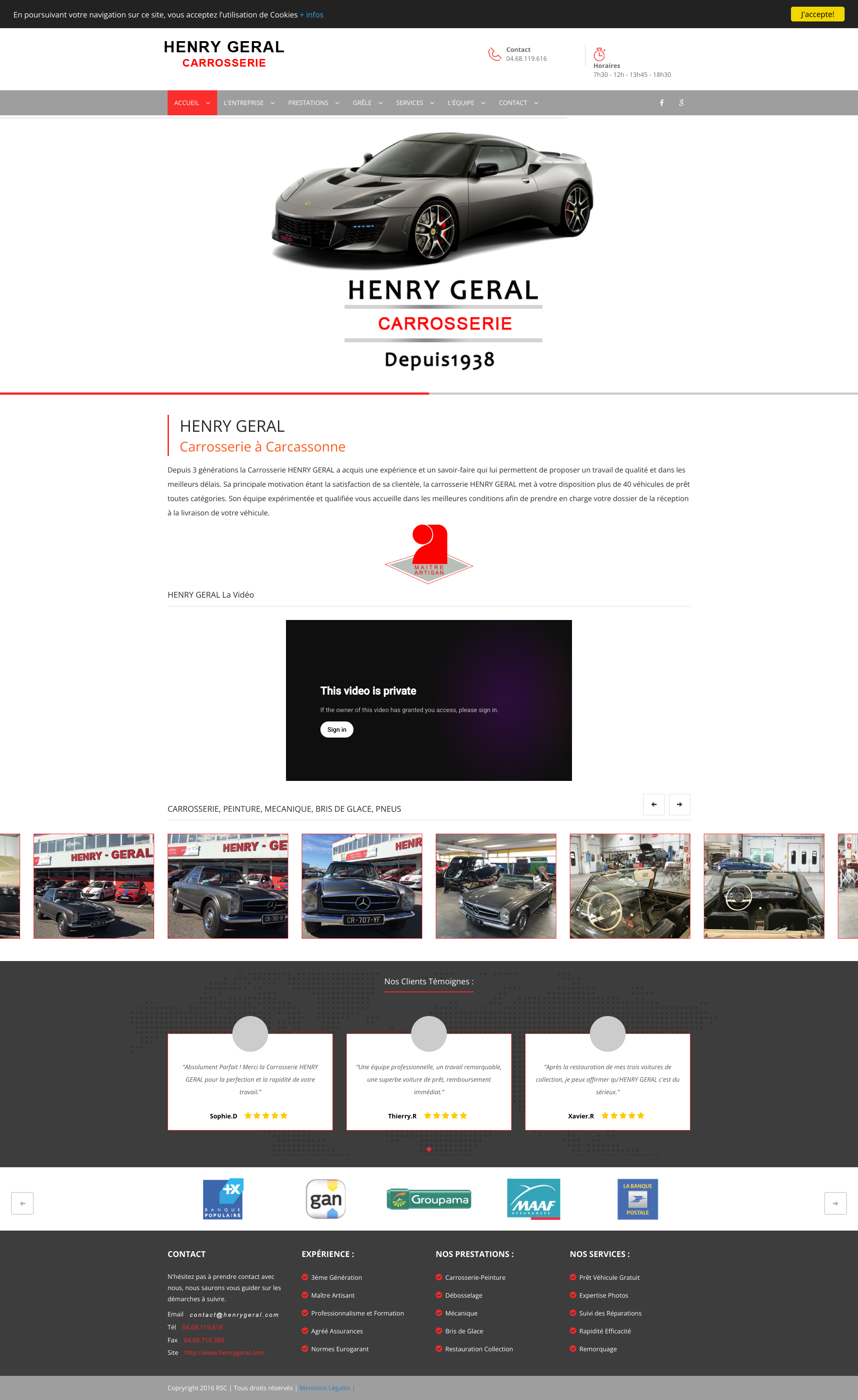 Aperçu du site