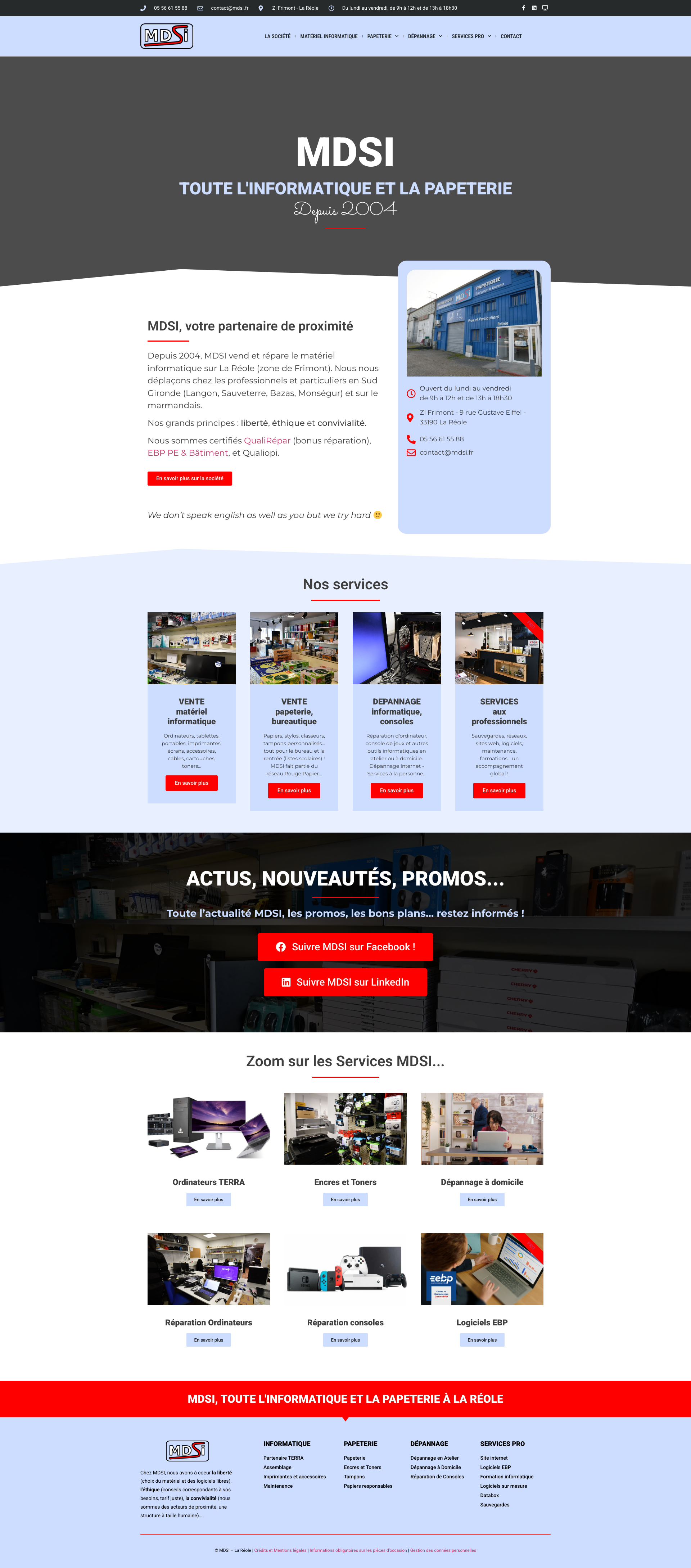 Aperçu du site