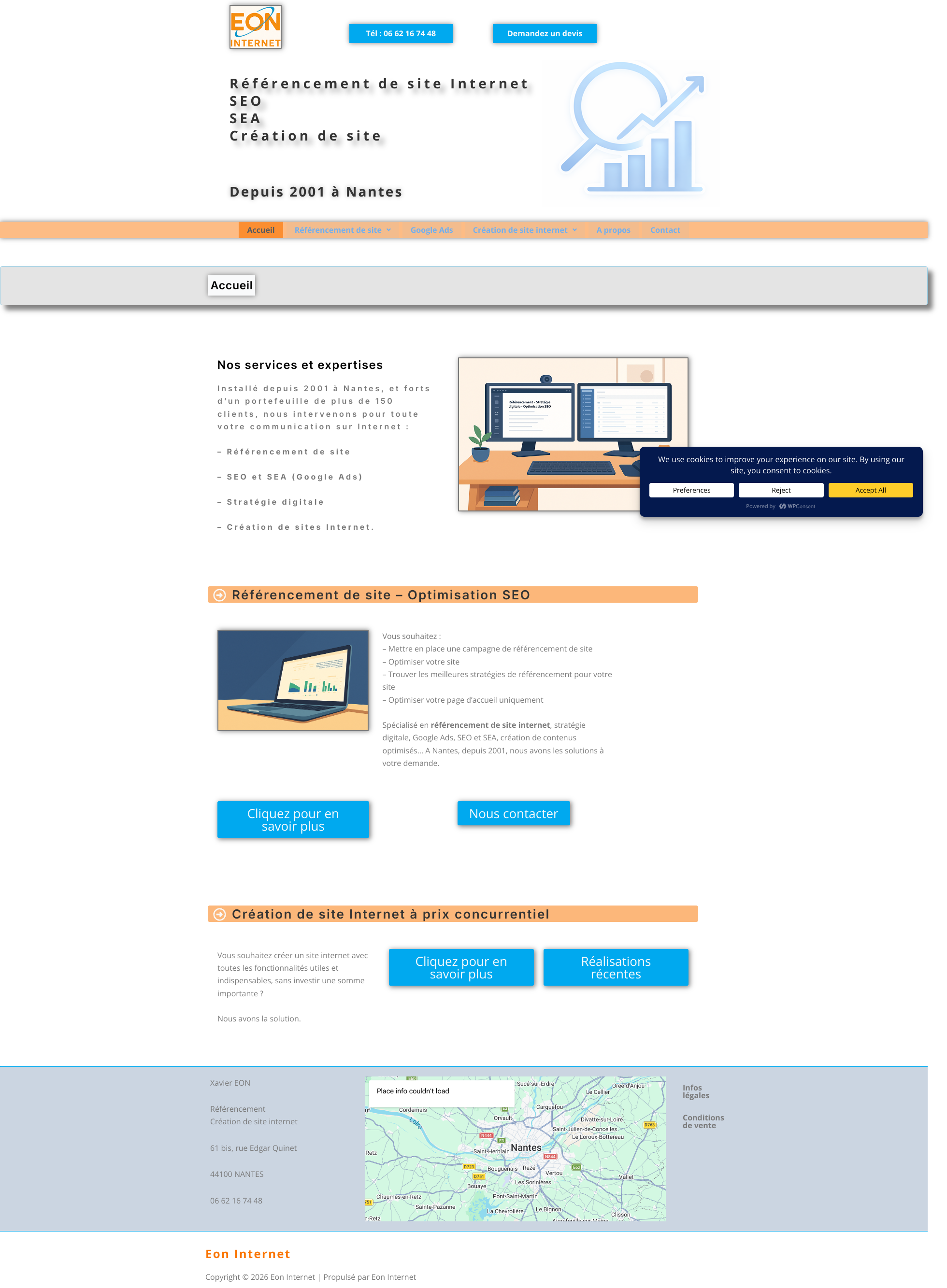 Aperçu du site