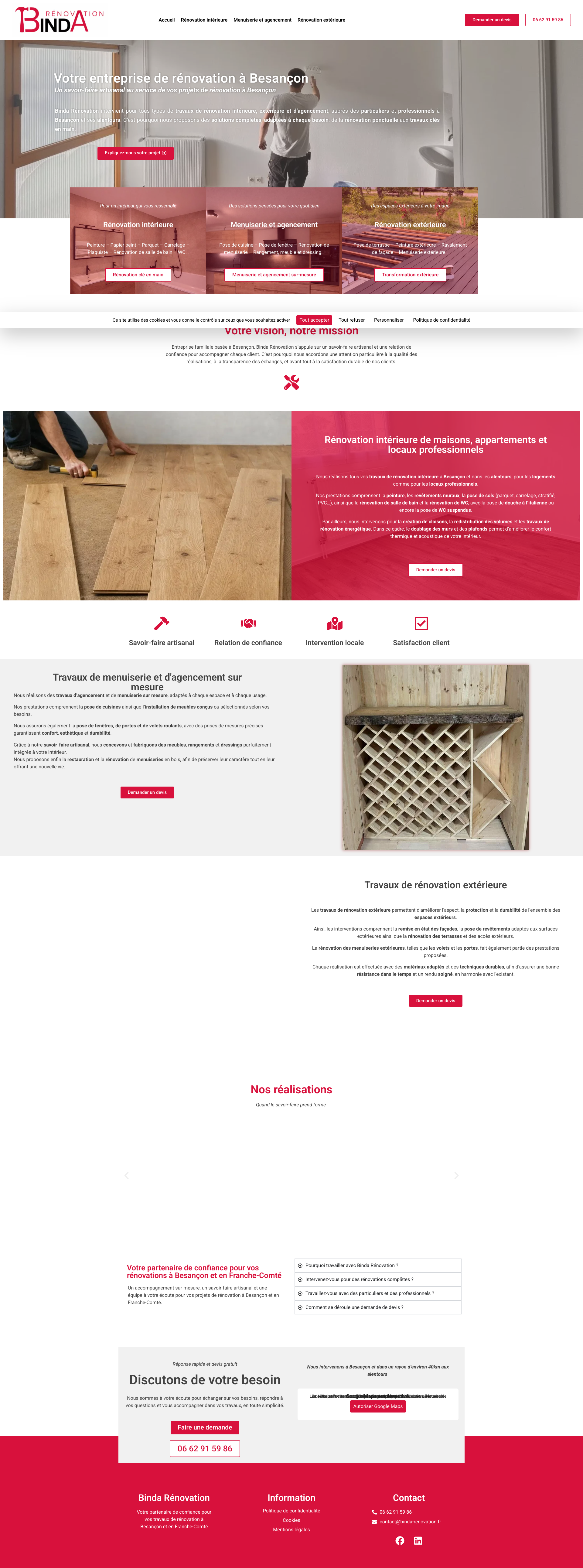 Aperçu du site