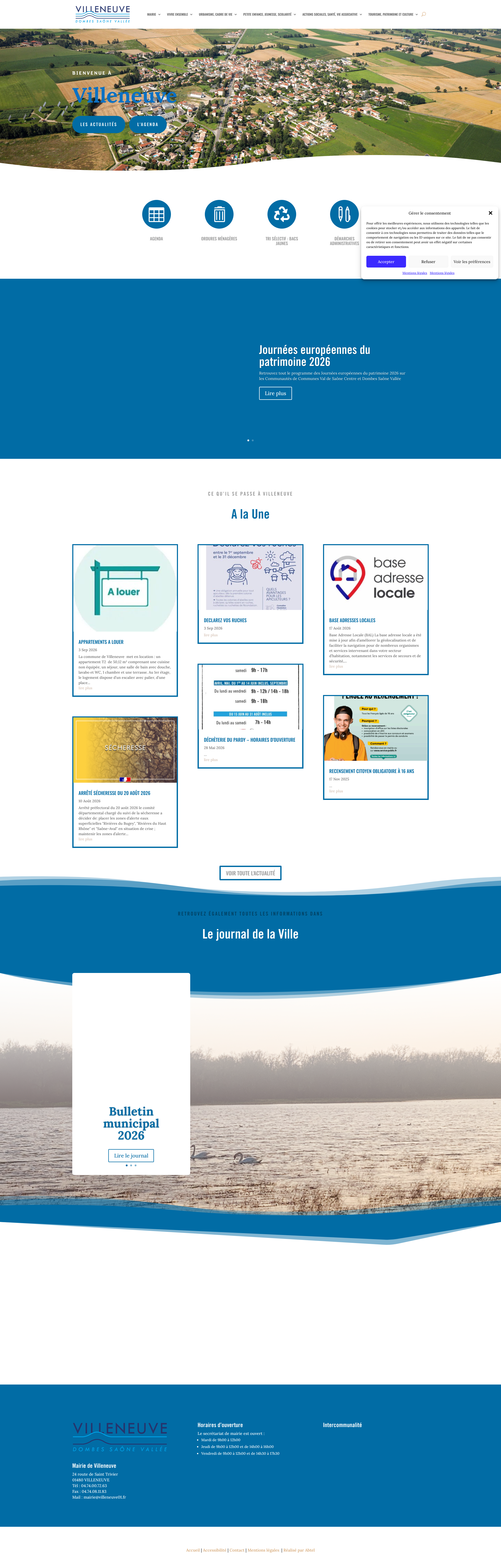 Aperçu du site