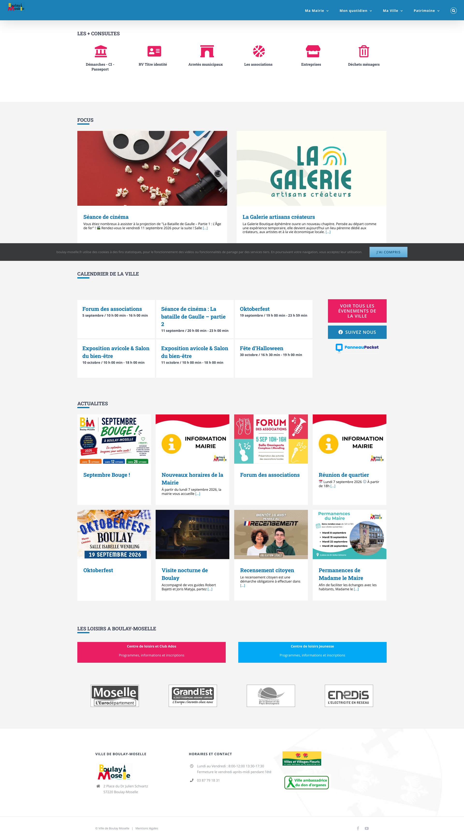 Aperçu du site
