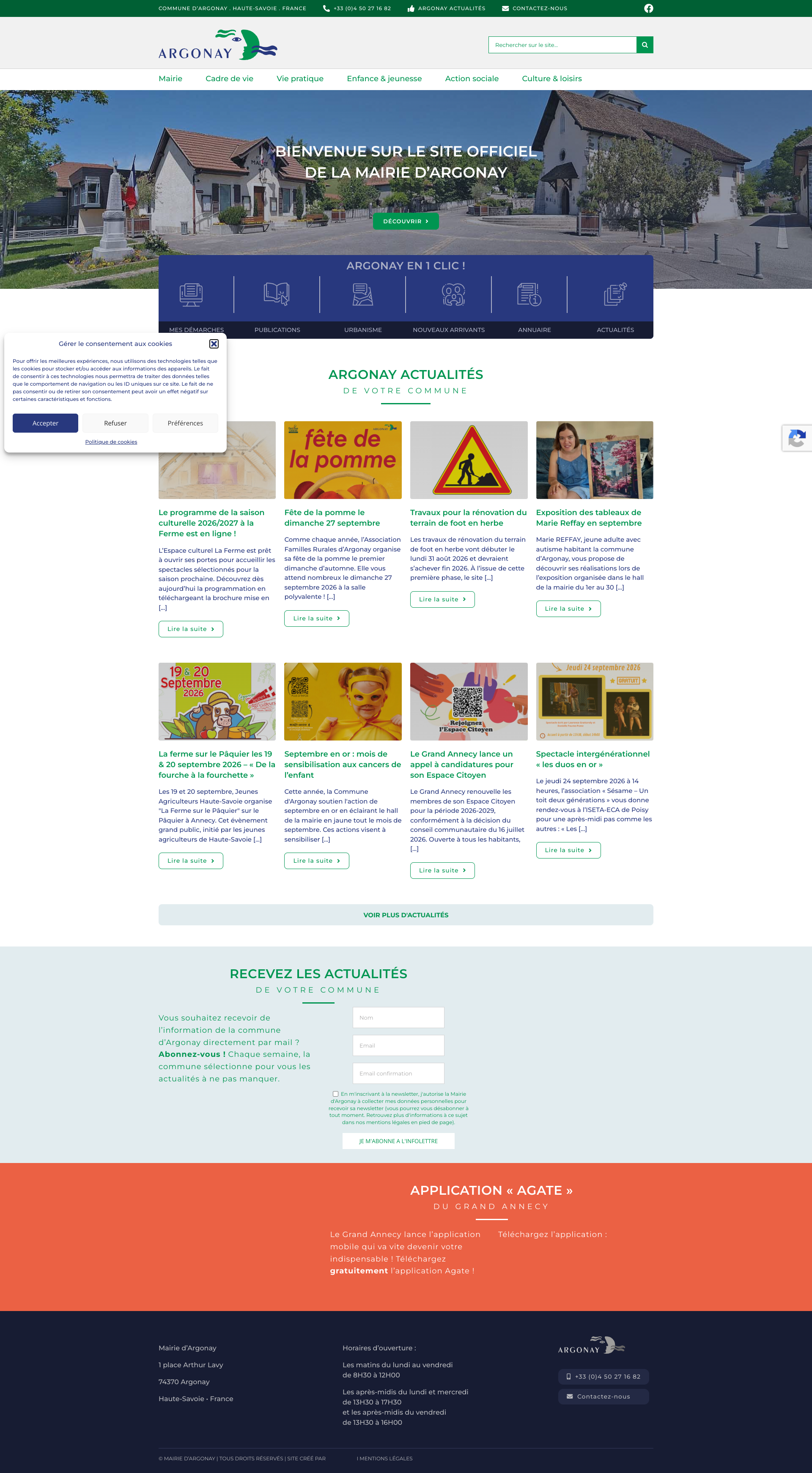 Aperçu du site
