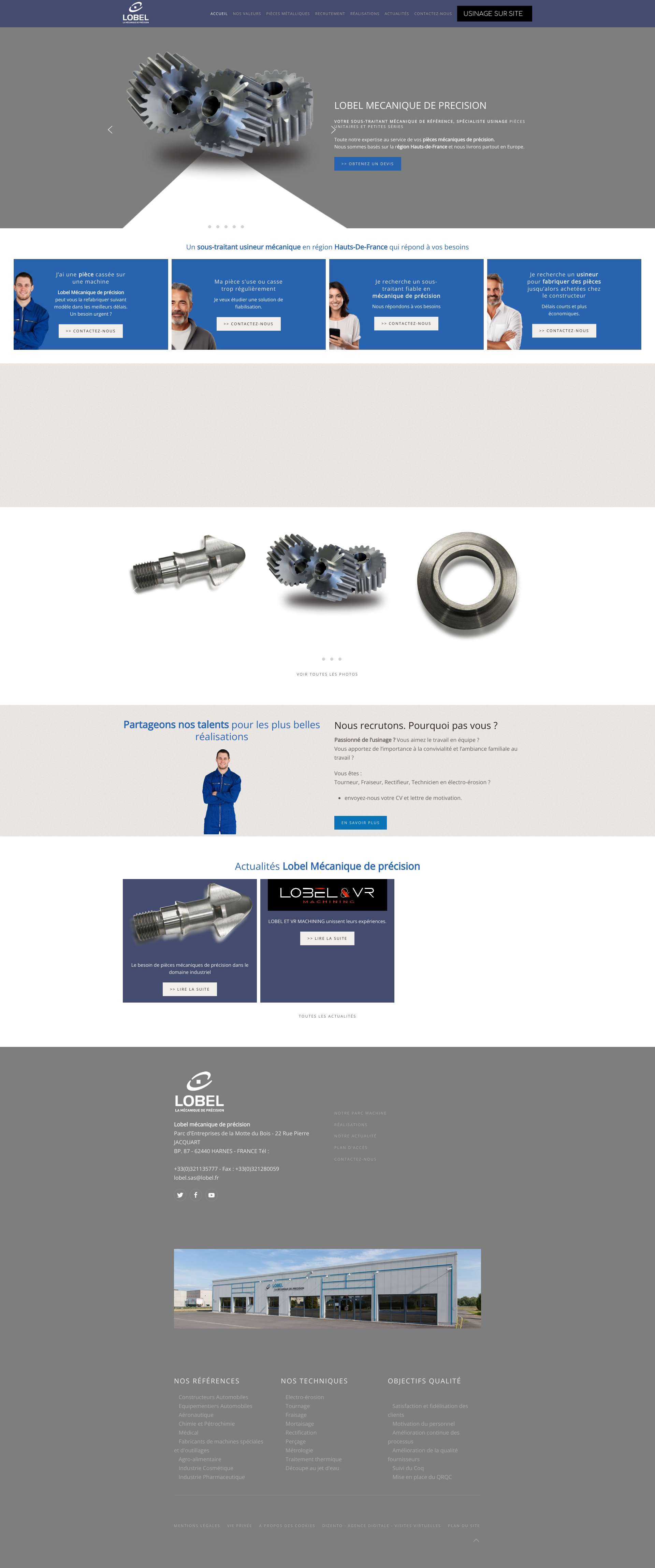 Aperçu du site