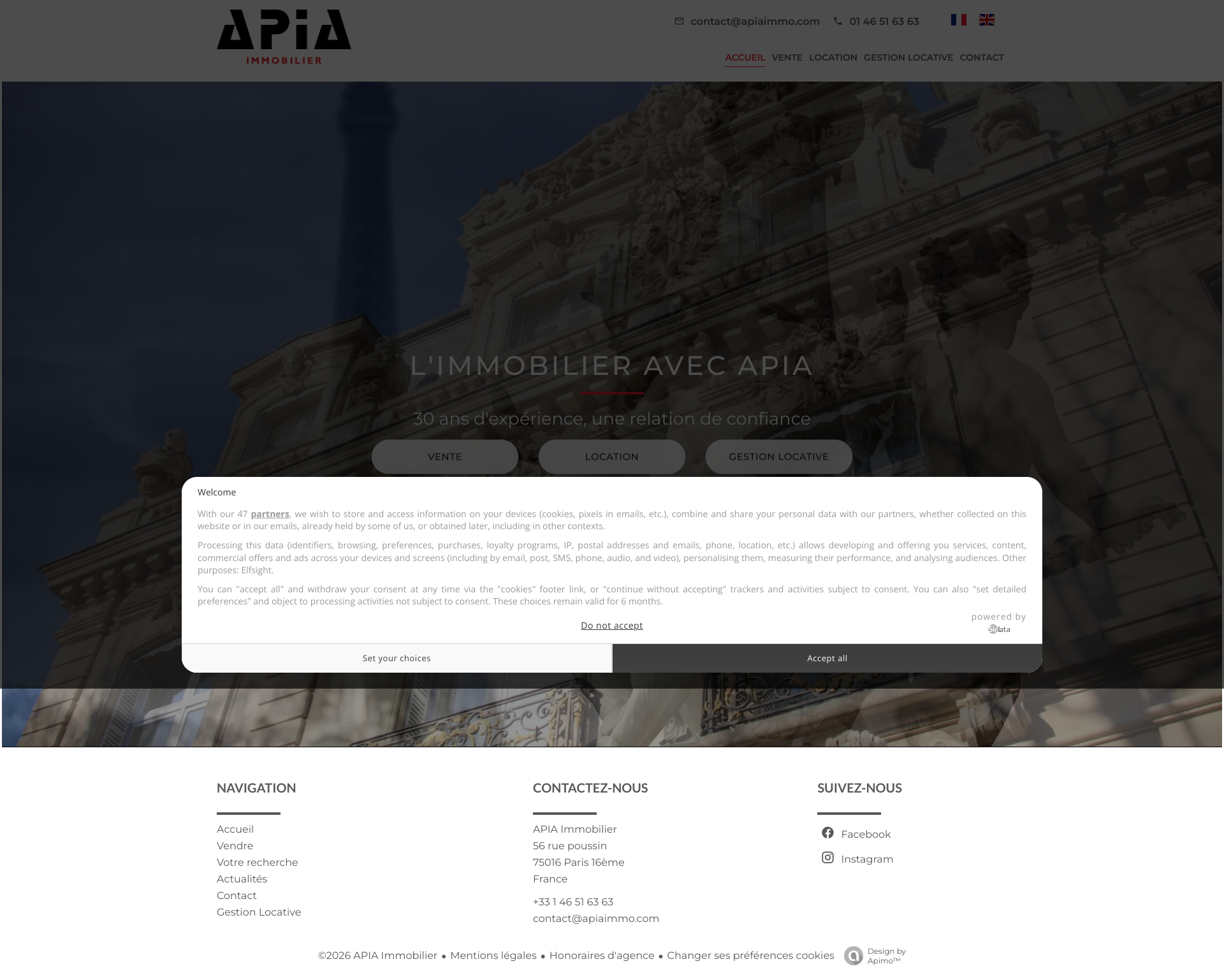 Aperçu du site