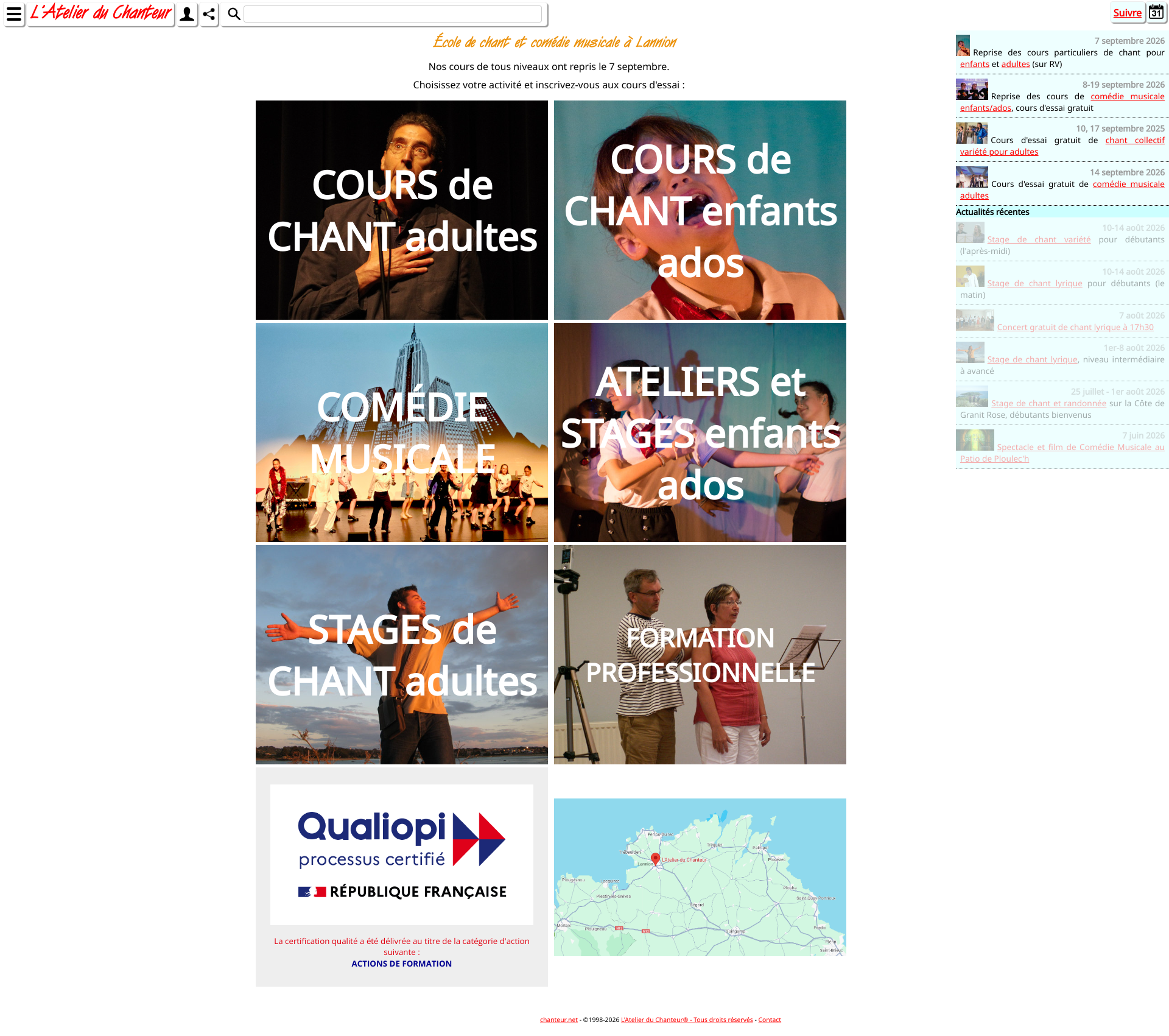 Aperçu du site