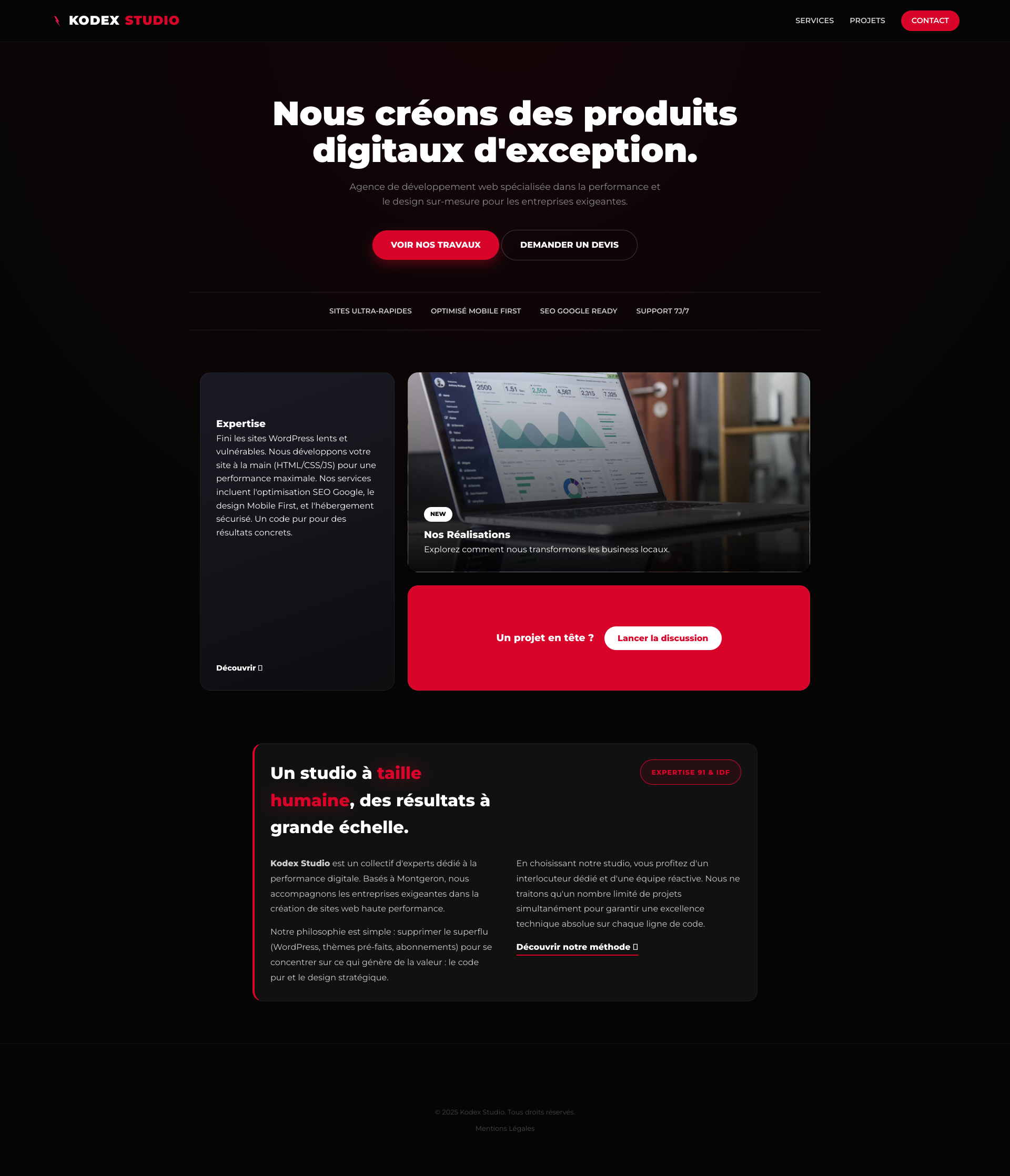 Aperçu du site