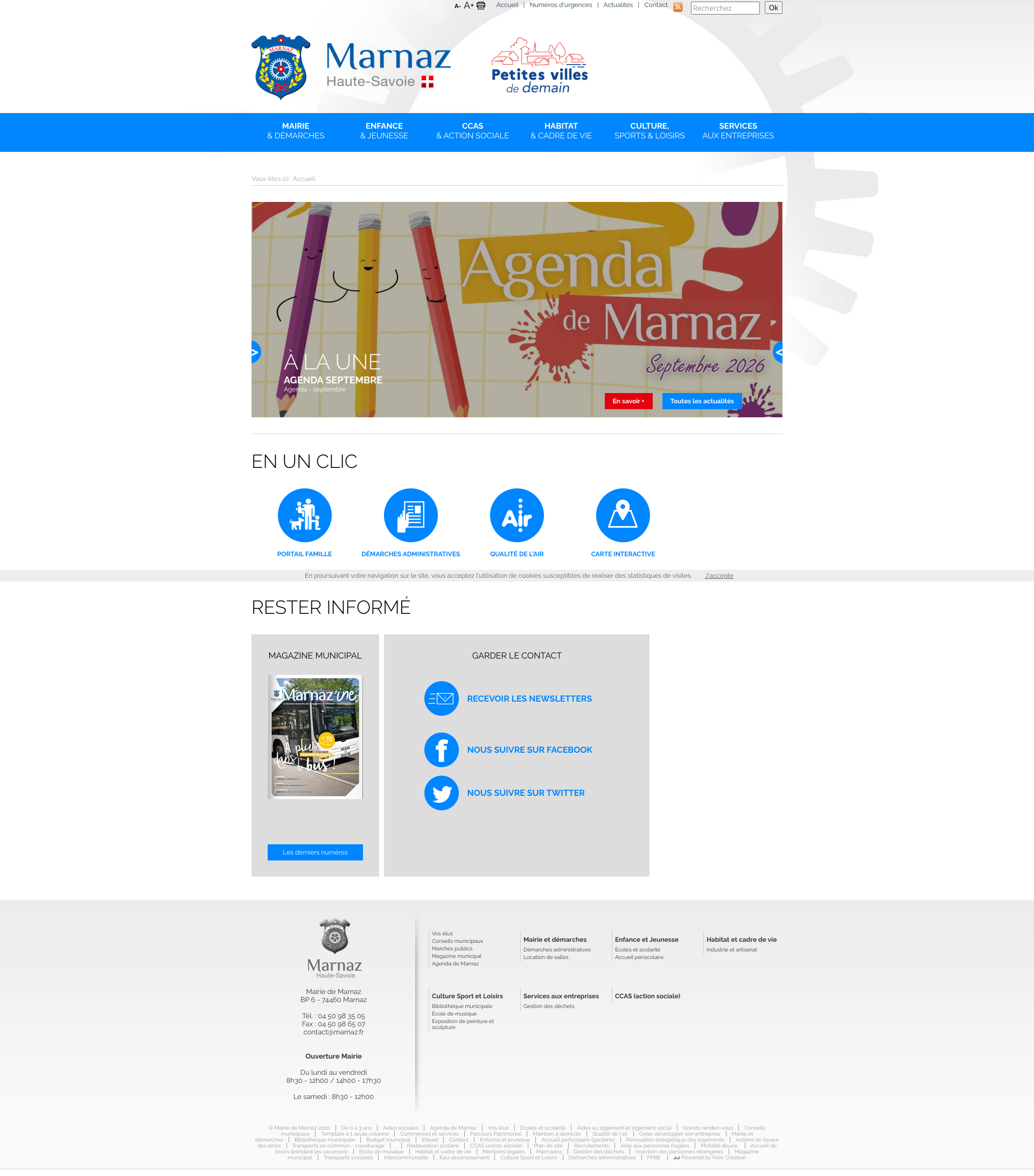 Aperçu du site