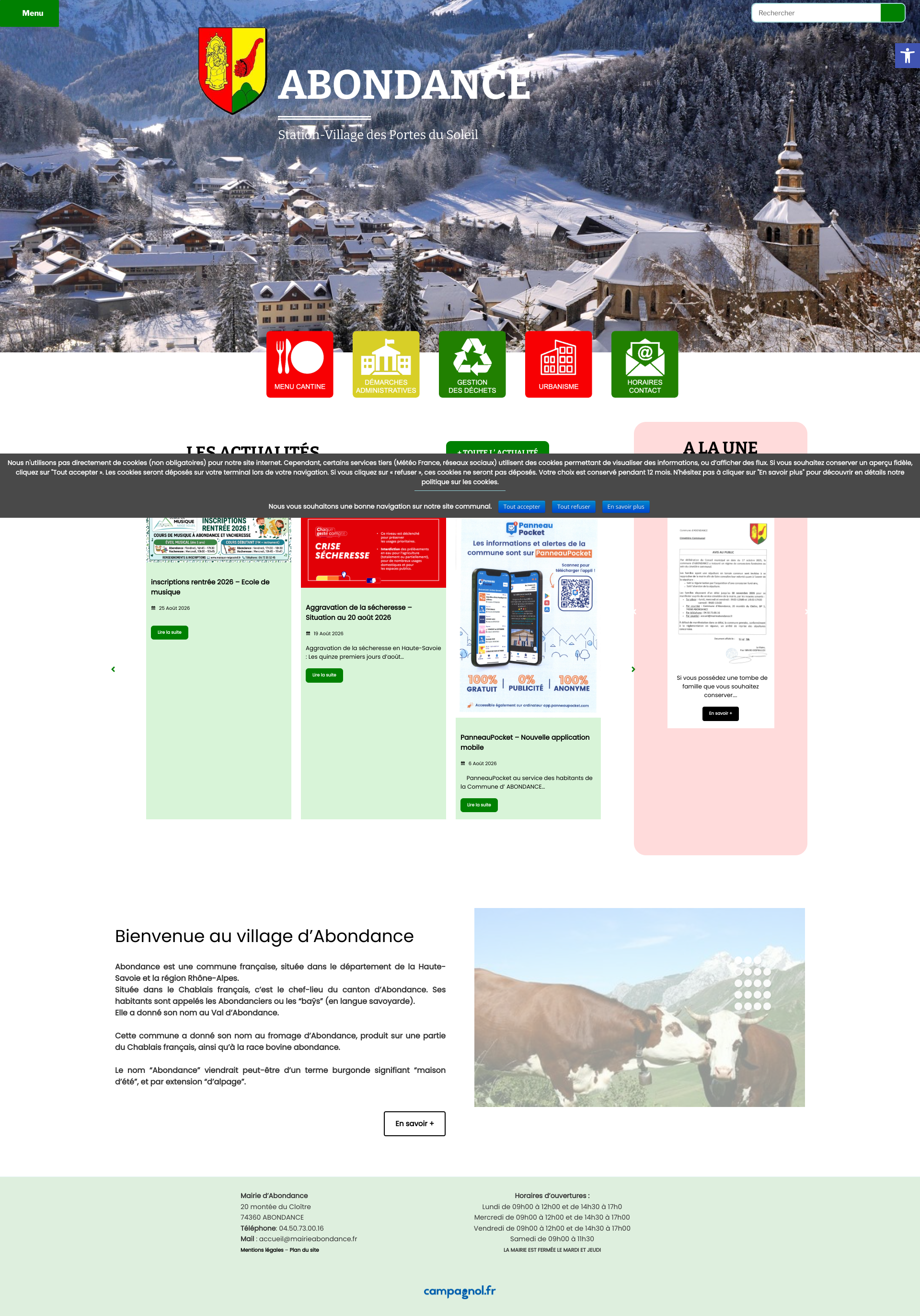 Aperçu du site