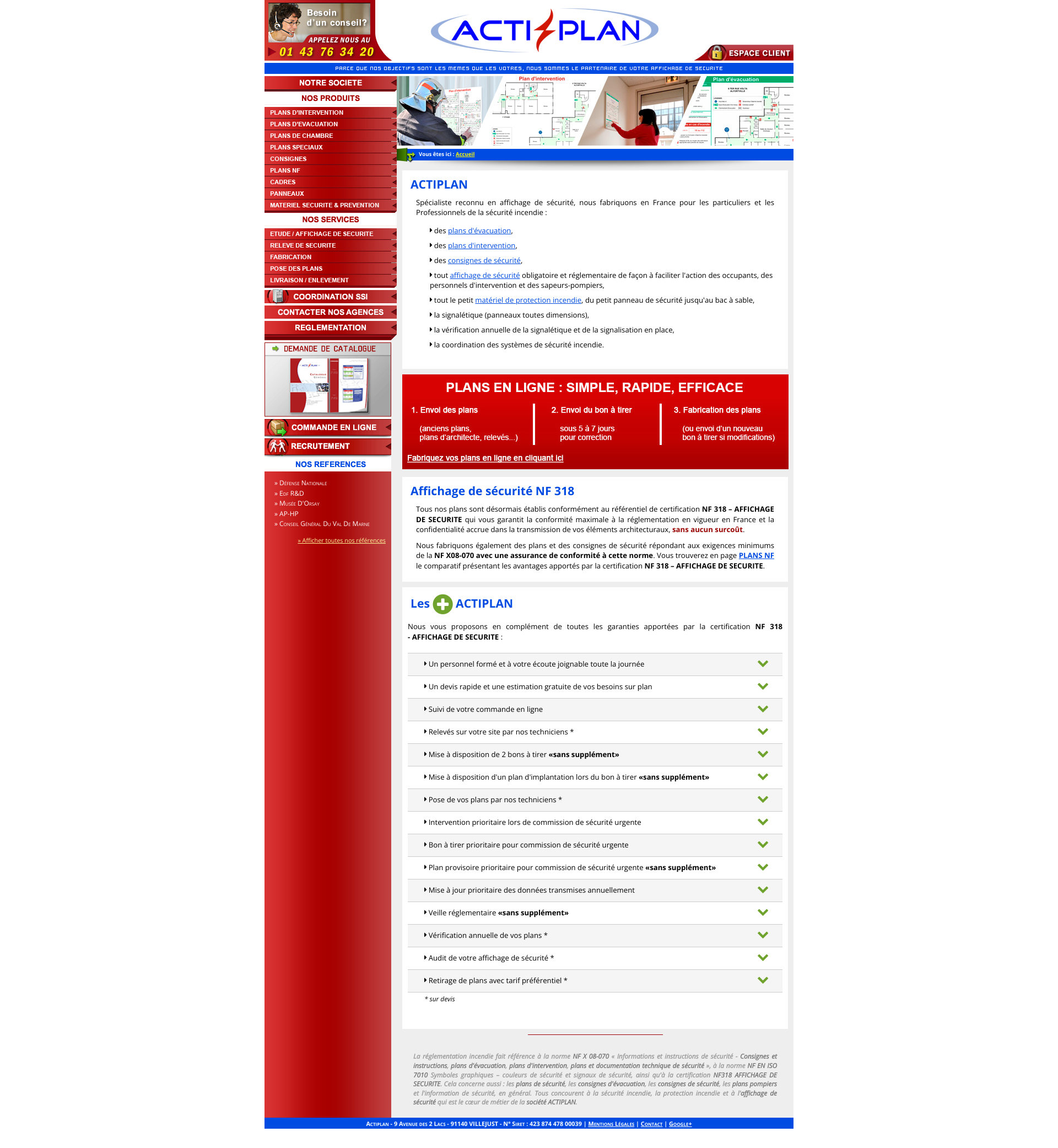 Aperçu du site