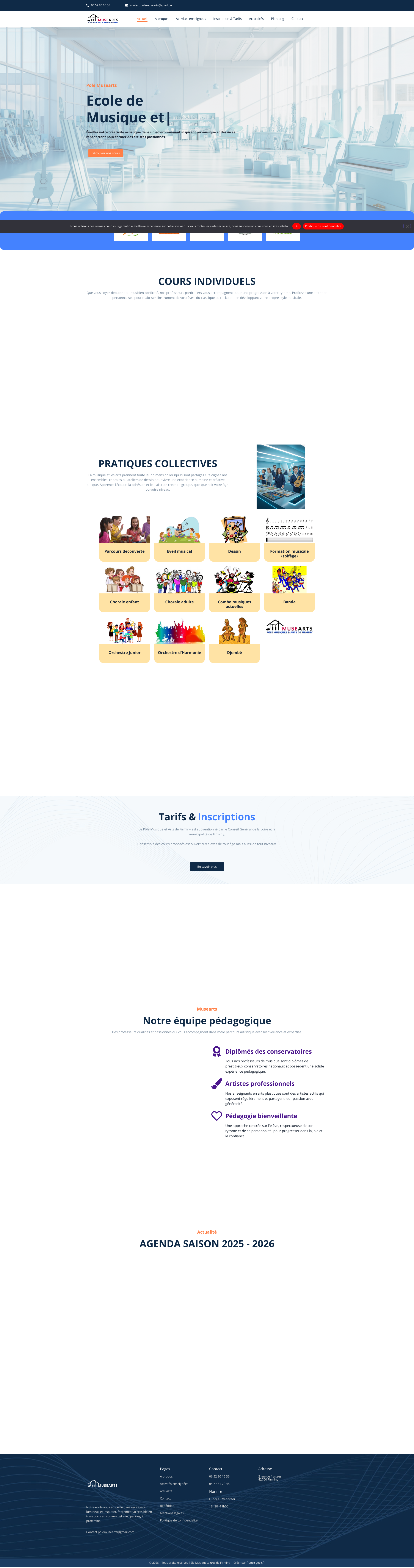 Aperçu du site