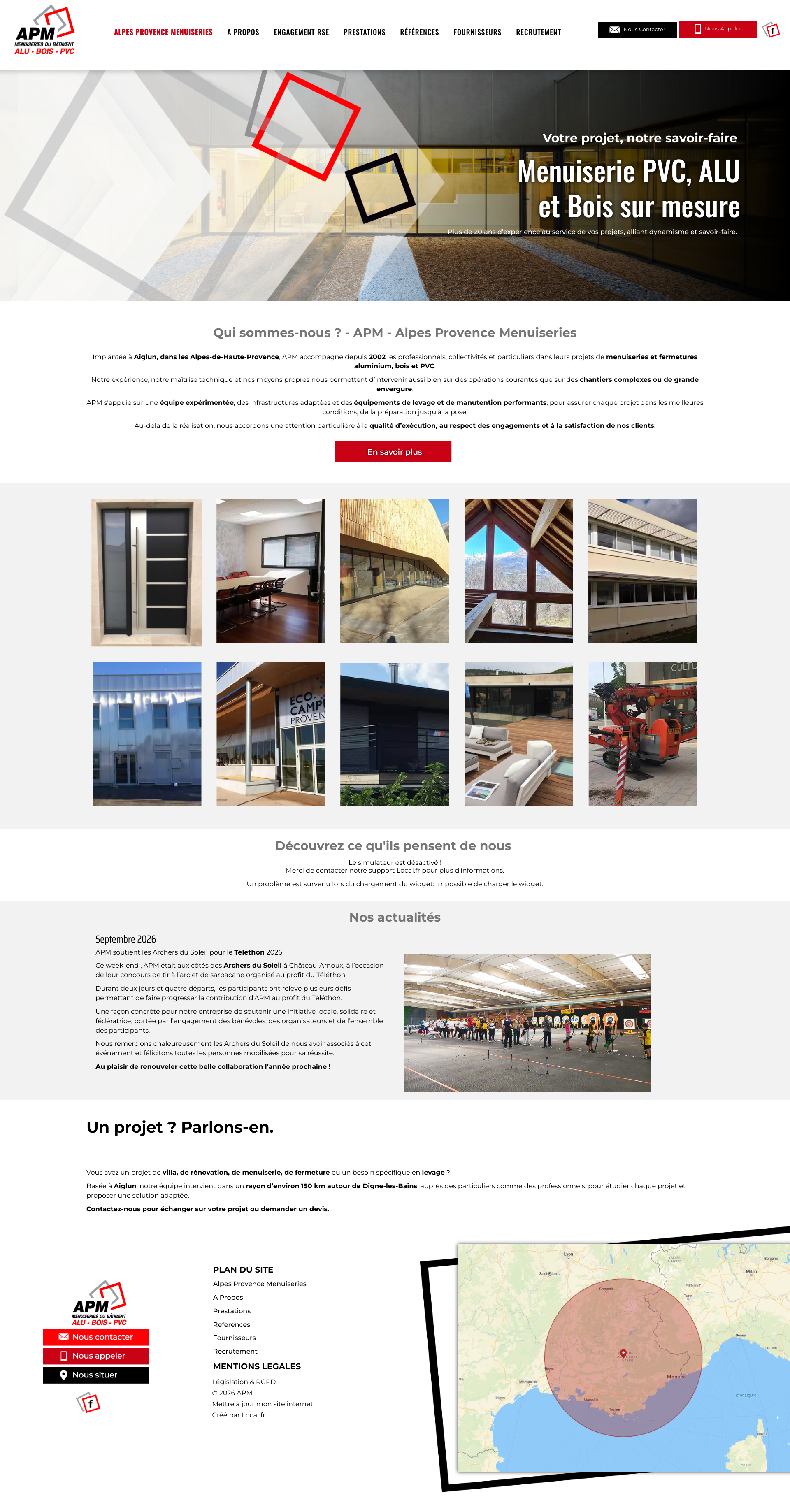 Aperçu du site