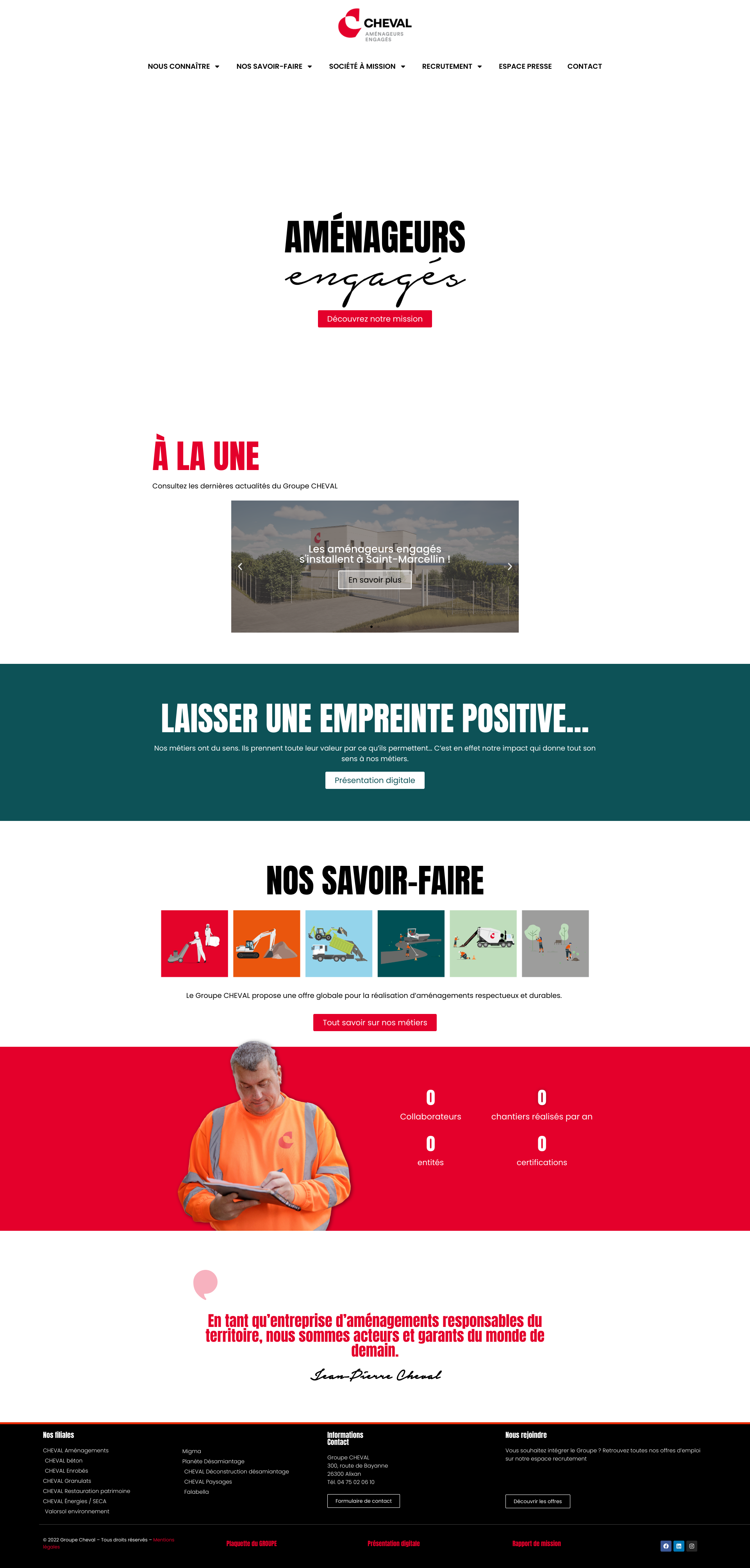 Aperçu du site