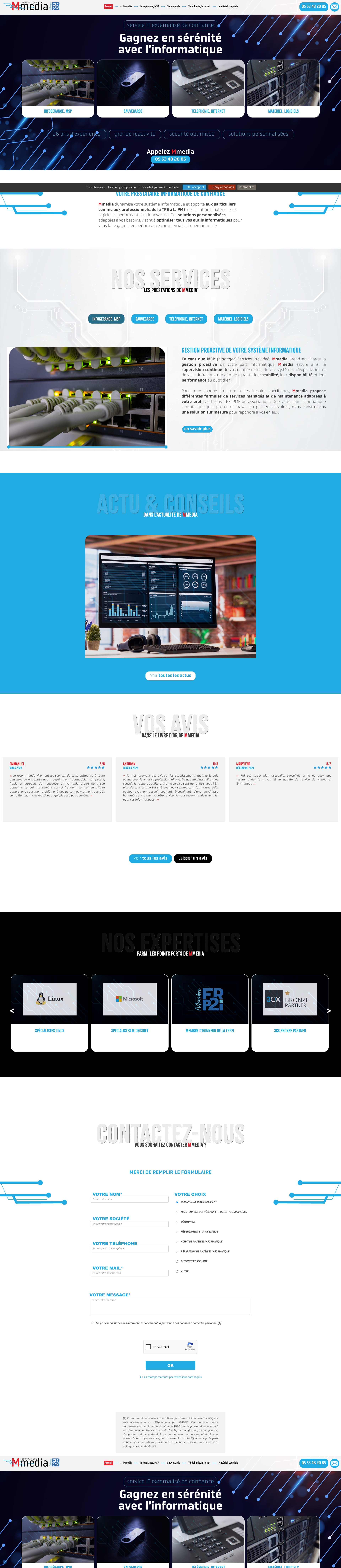 Aperçu du site