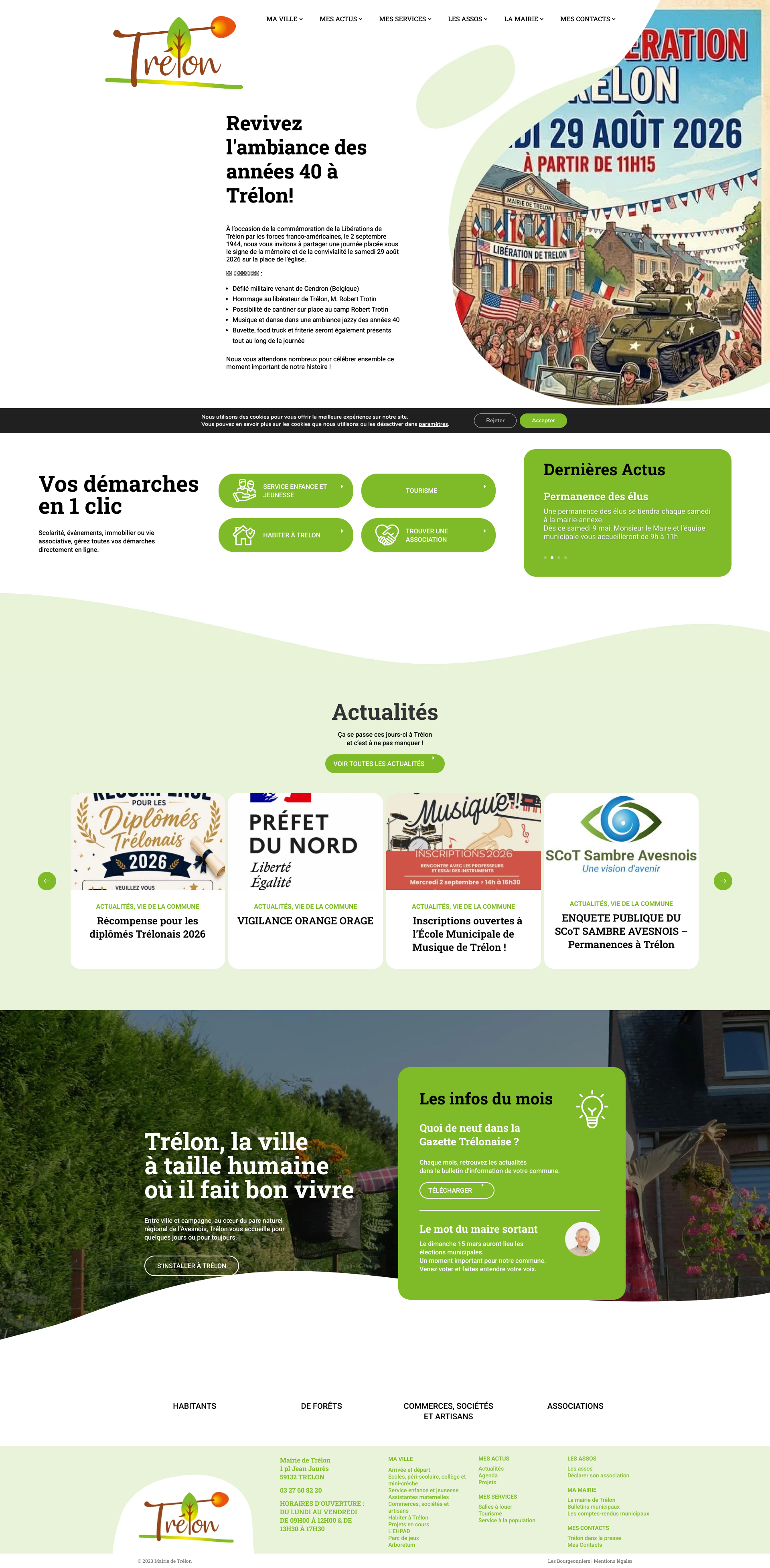 Aperçu du site