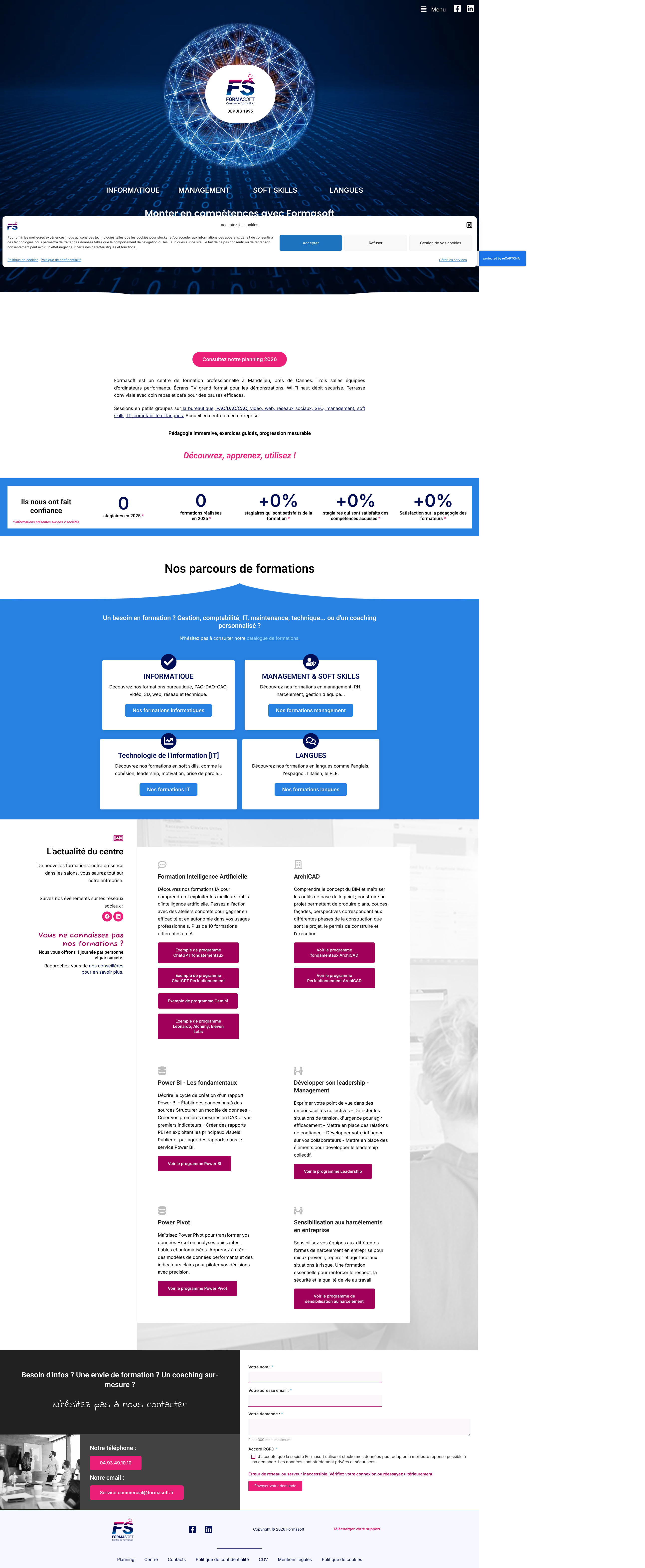Aperçu du site