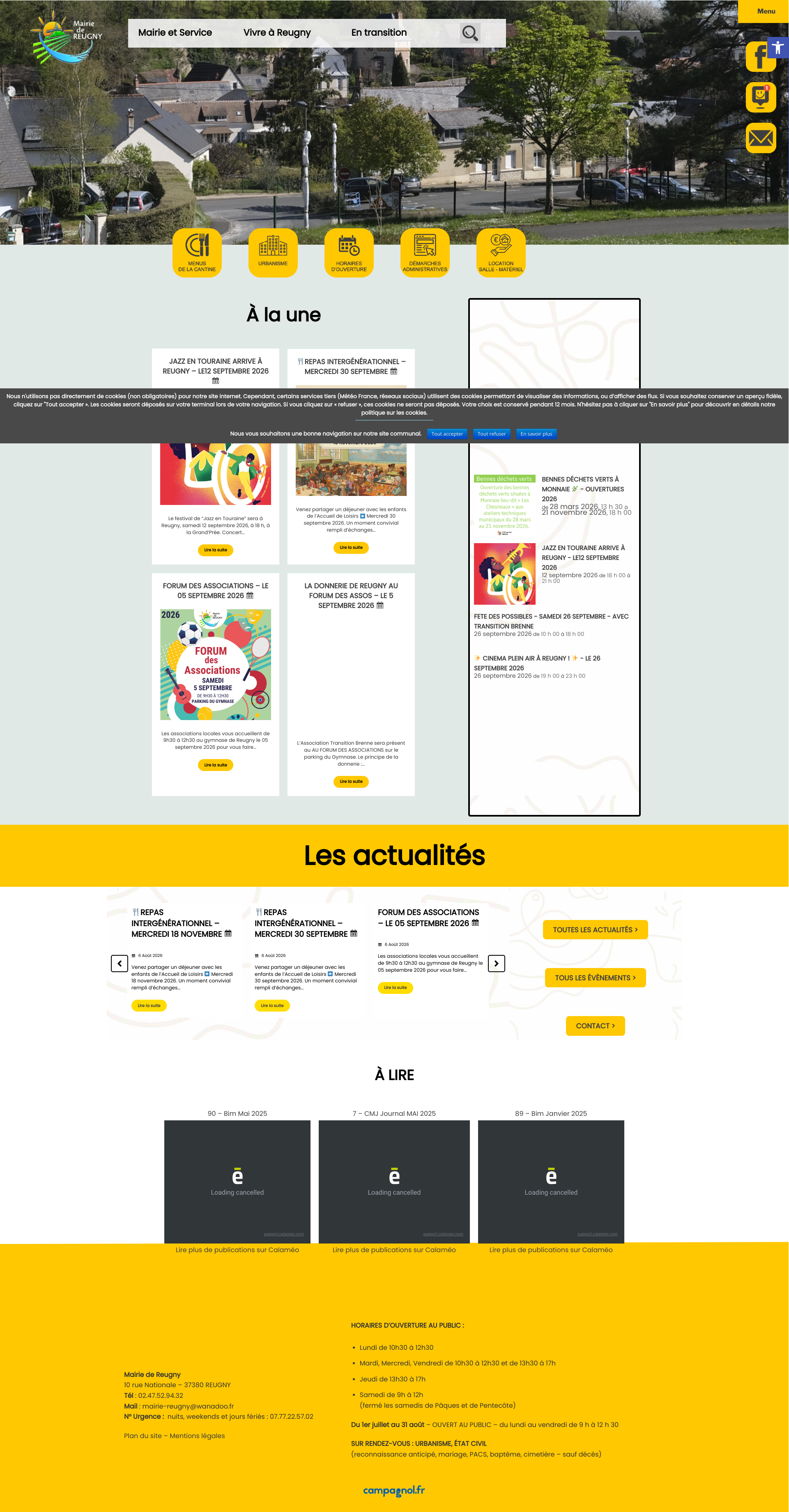 Aperçu du site
