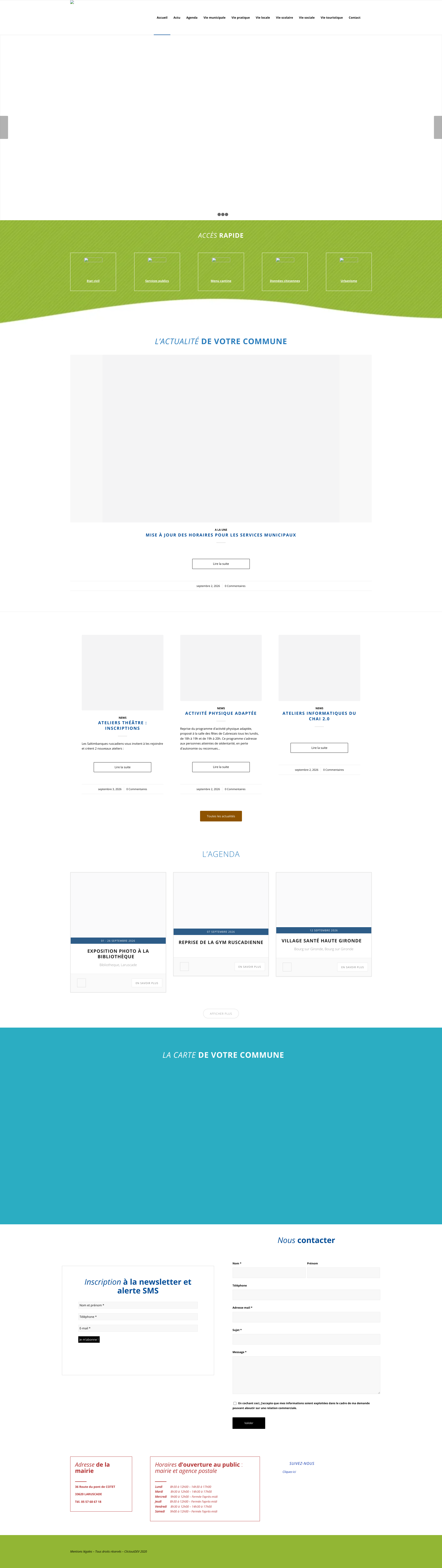 Aperçu du site