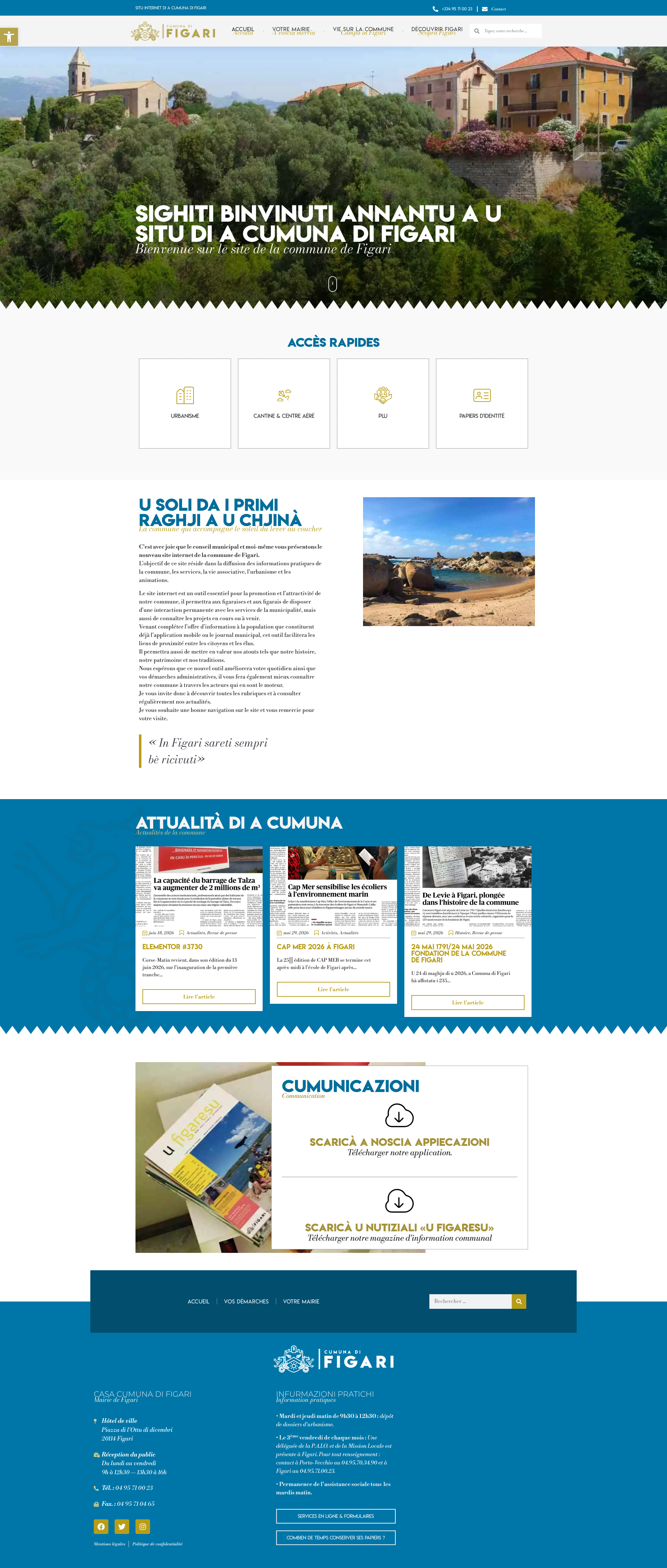 Aperçu du site