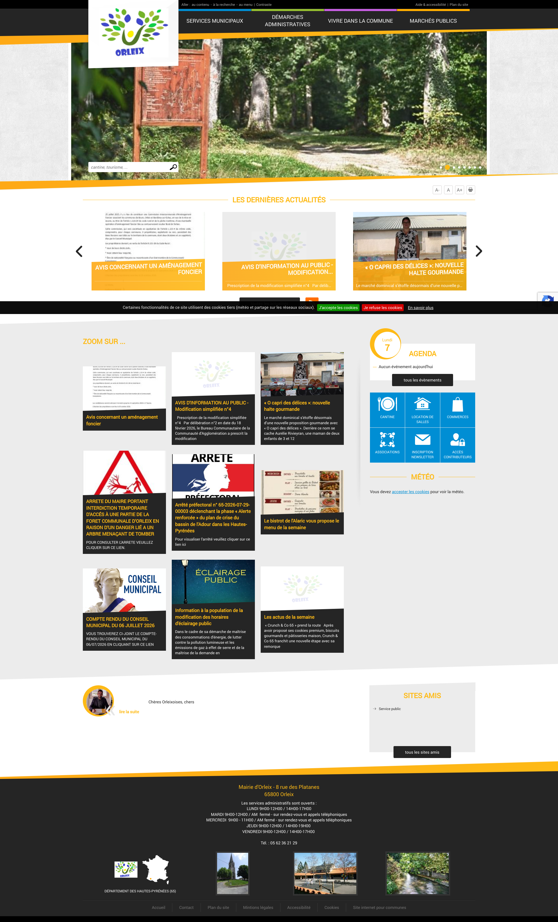 Aperçu du site