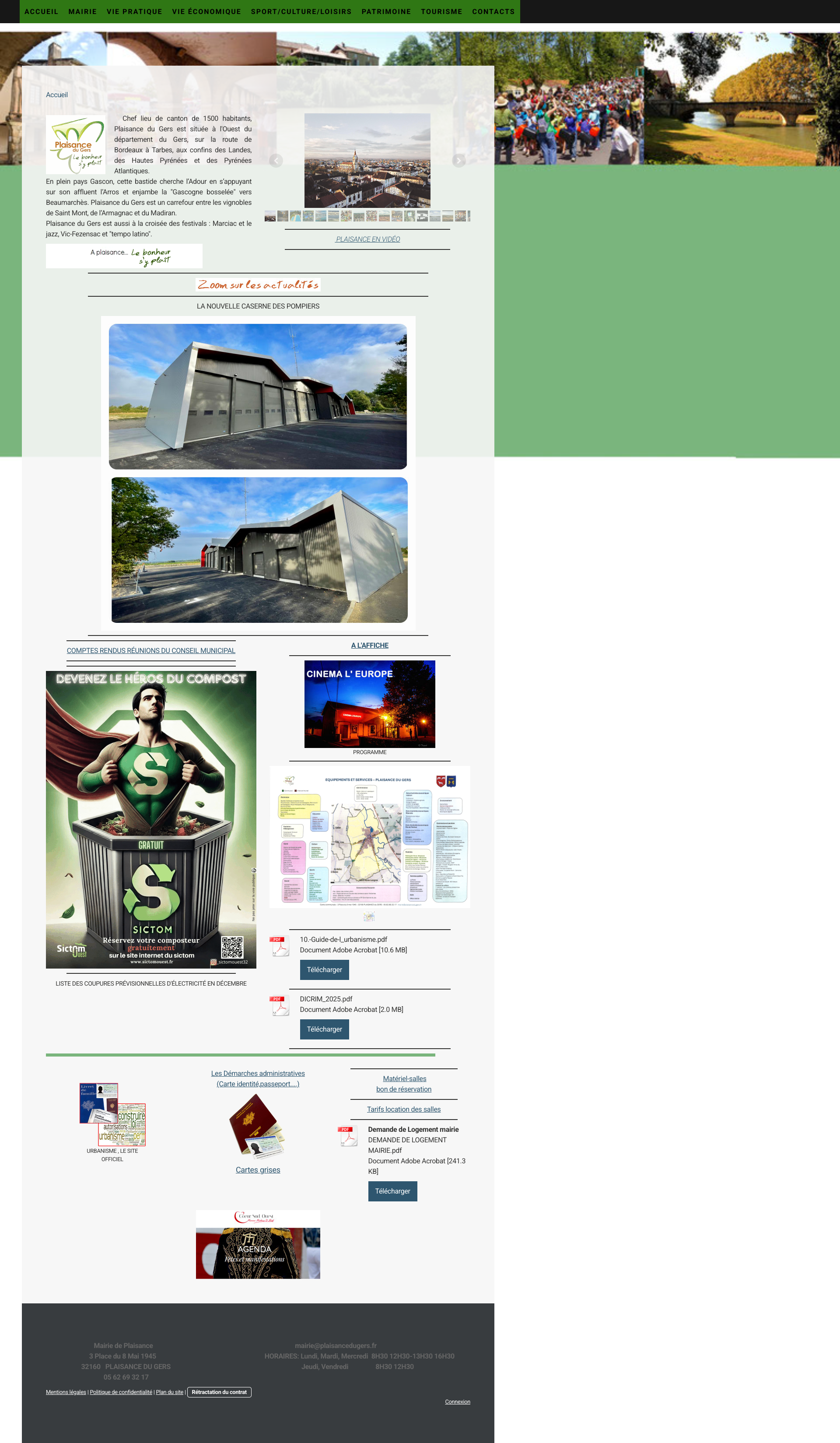 Aperçu du site