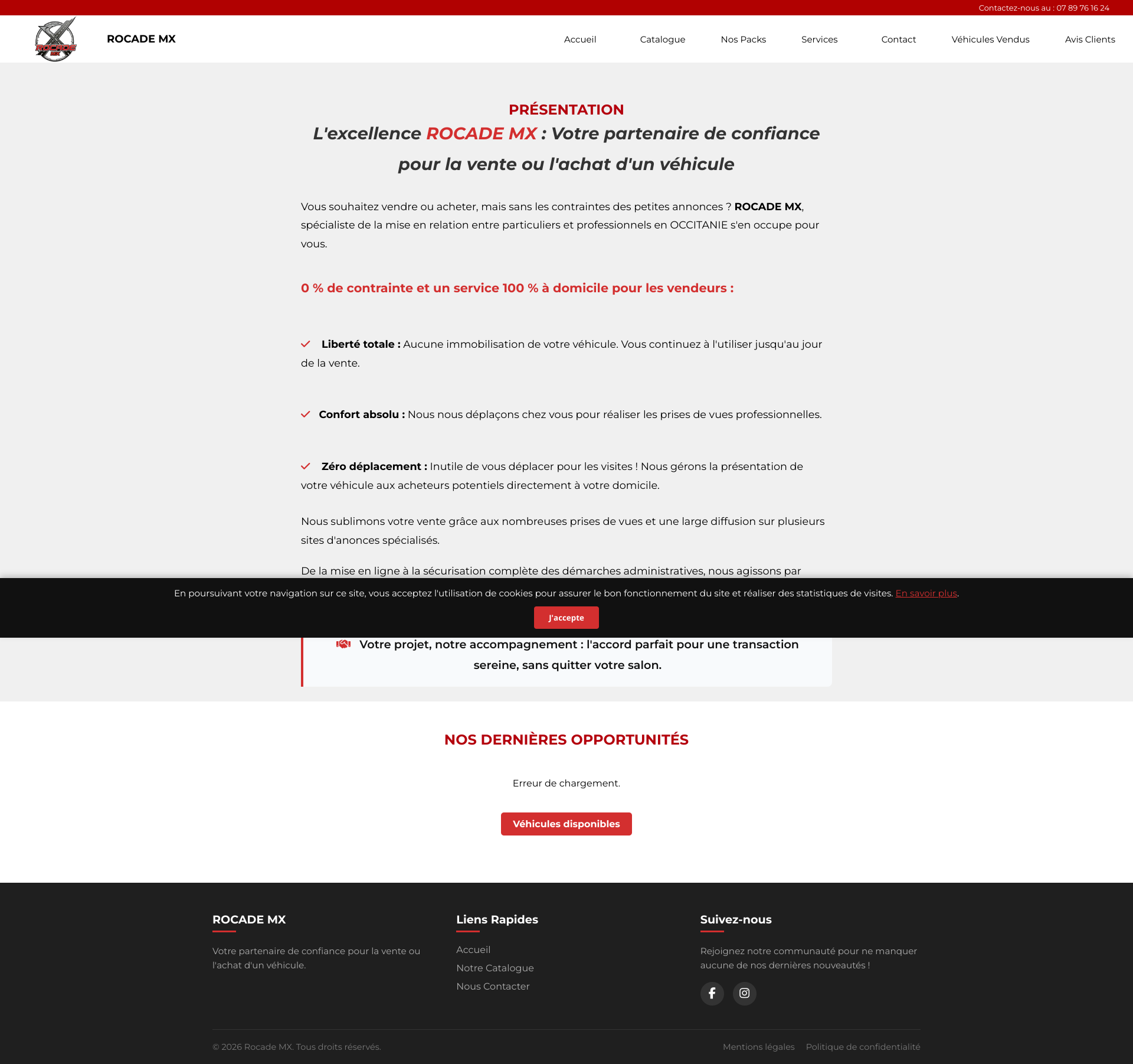 Aperçu du site