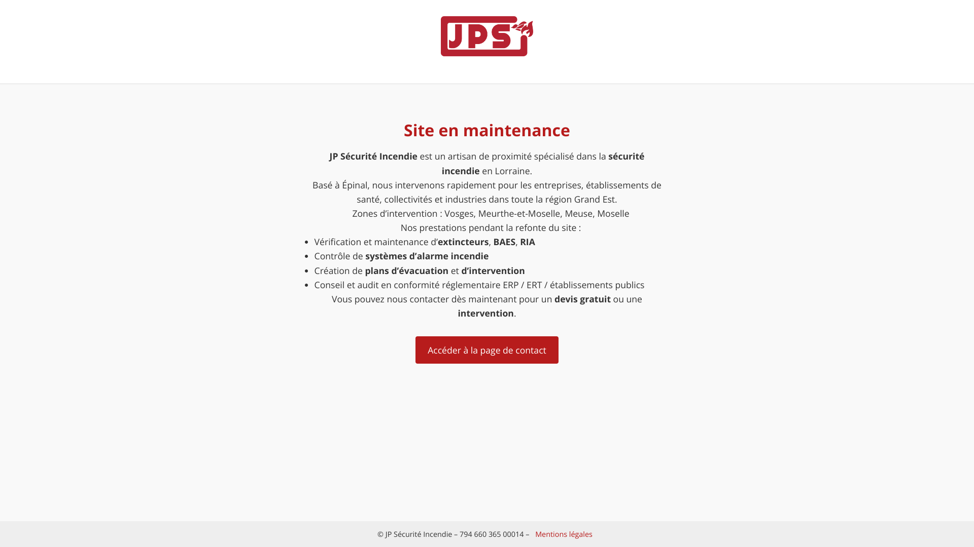 Aperçu du site