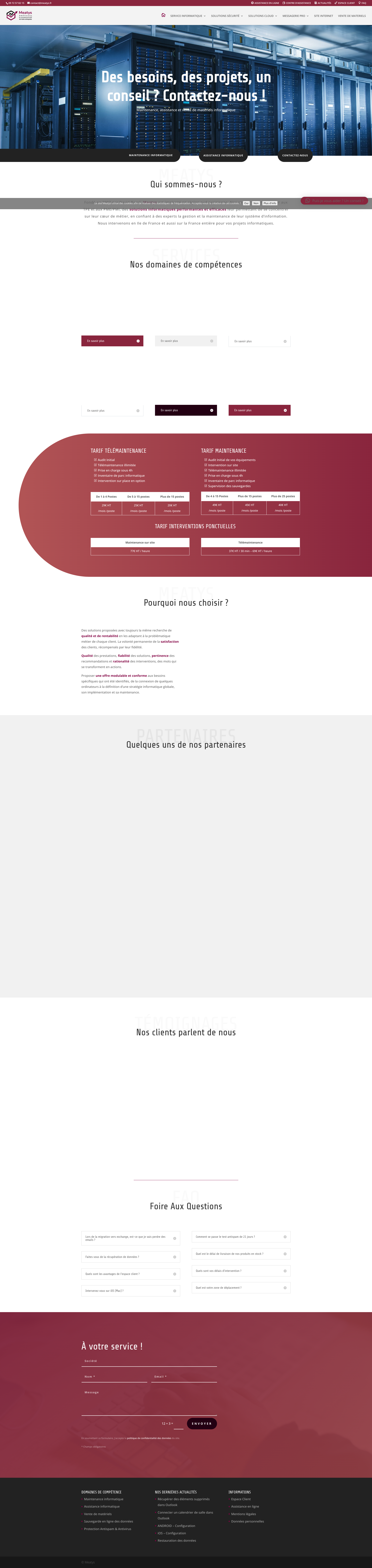Aperçu du site