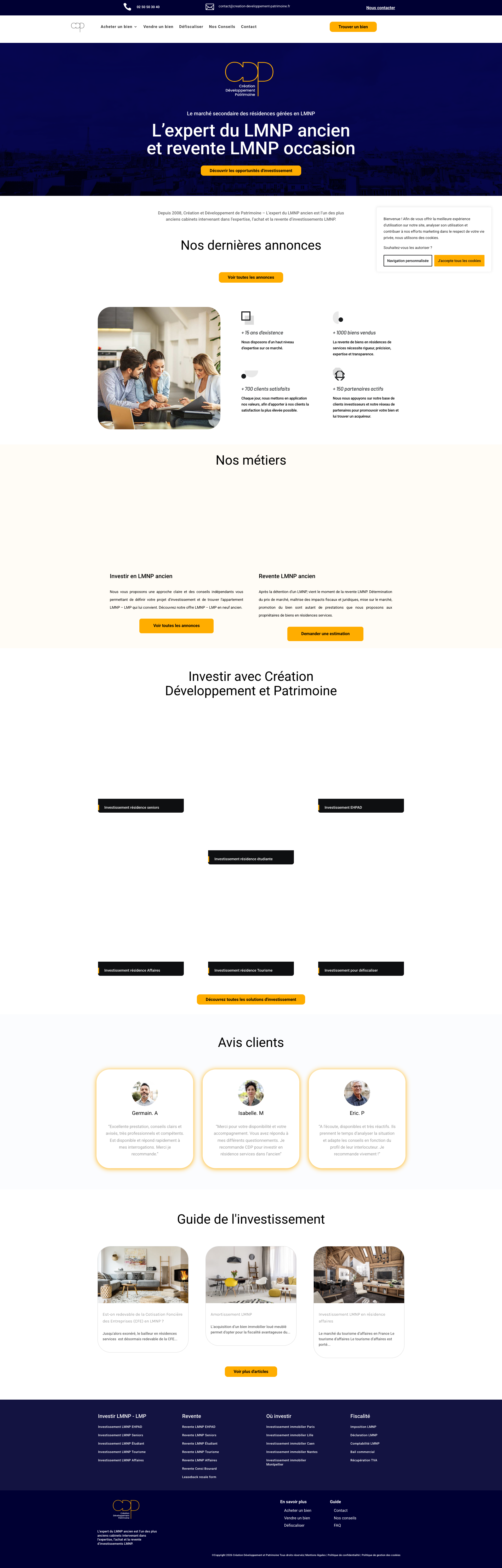 Aperçu du site