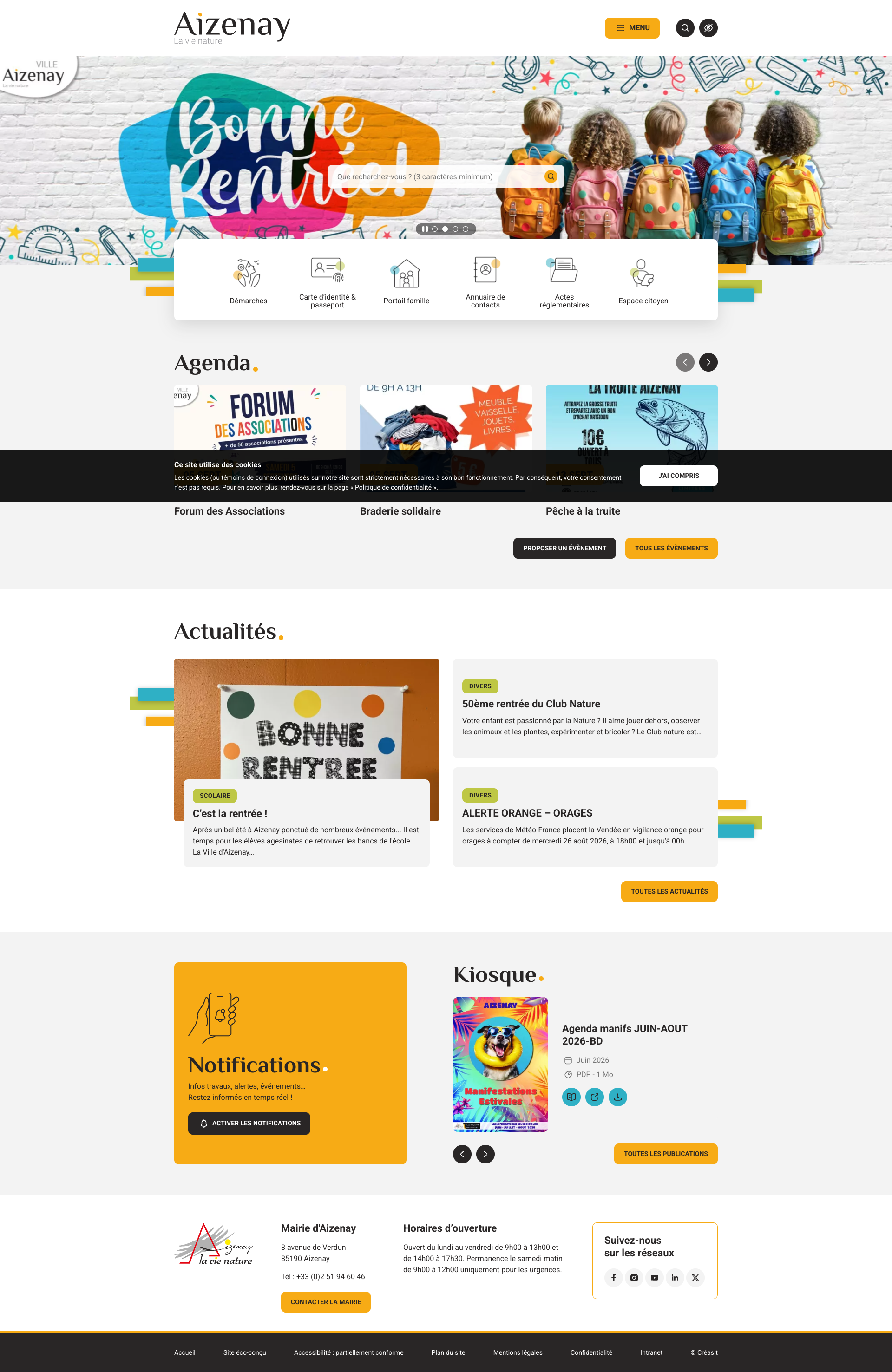 Aperçu du site