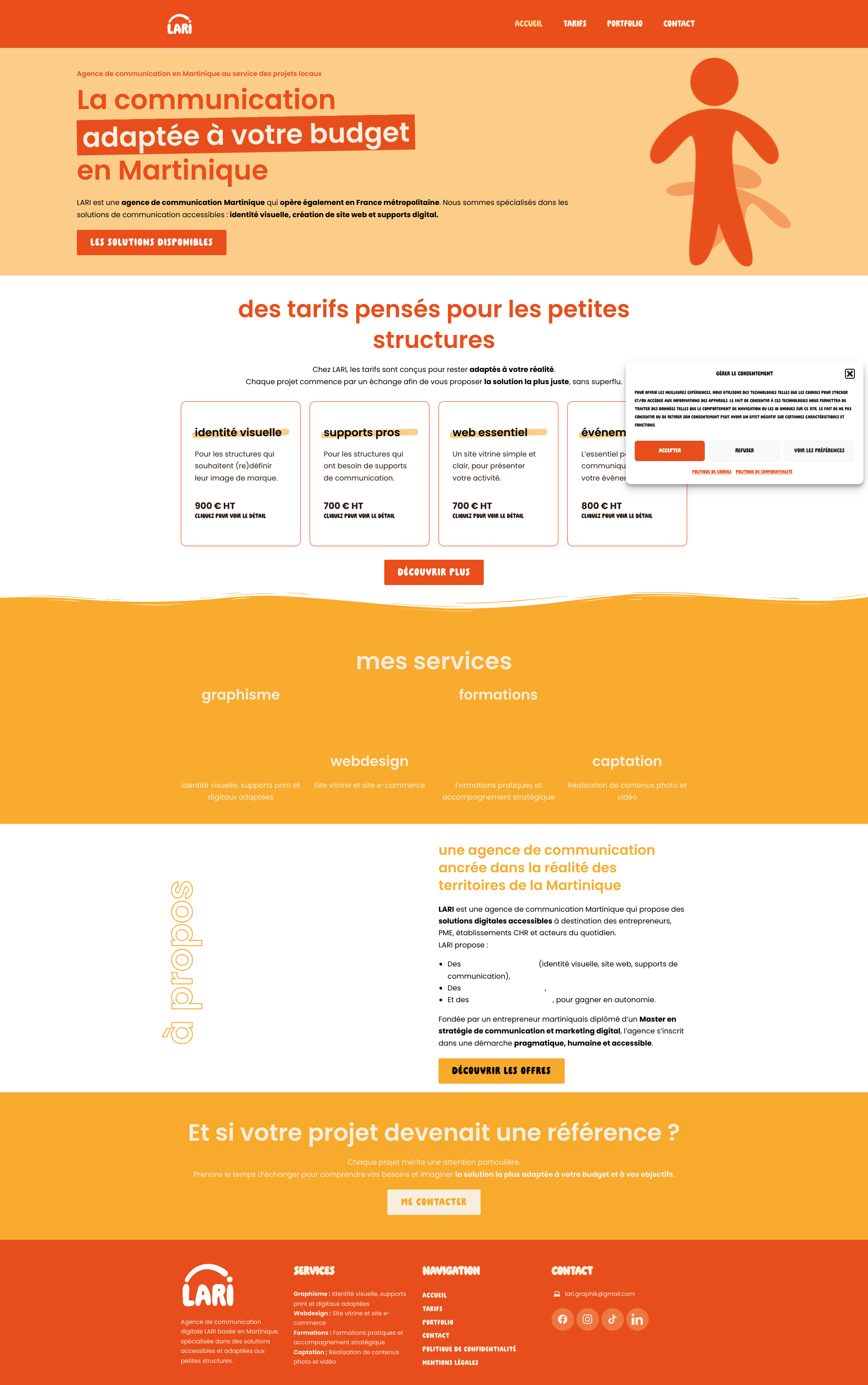 Aperçu du site