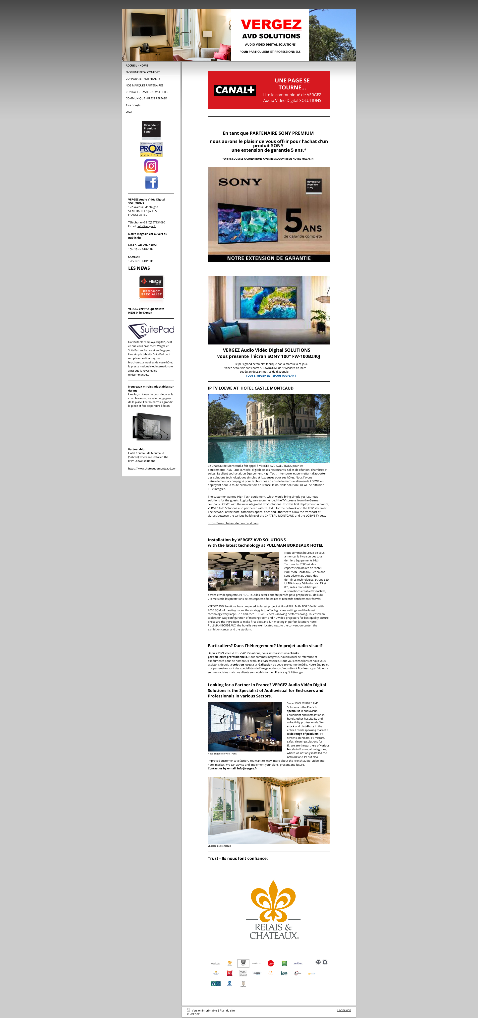 Aperçu du site