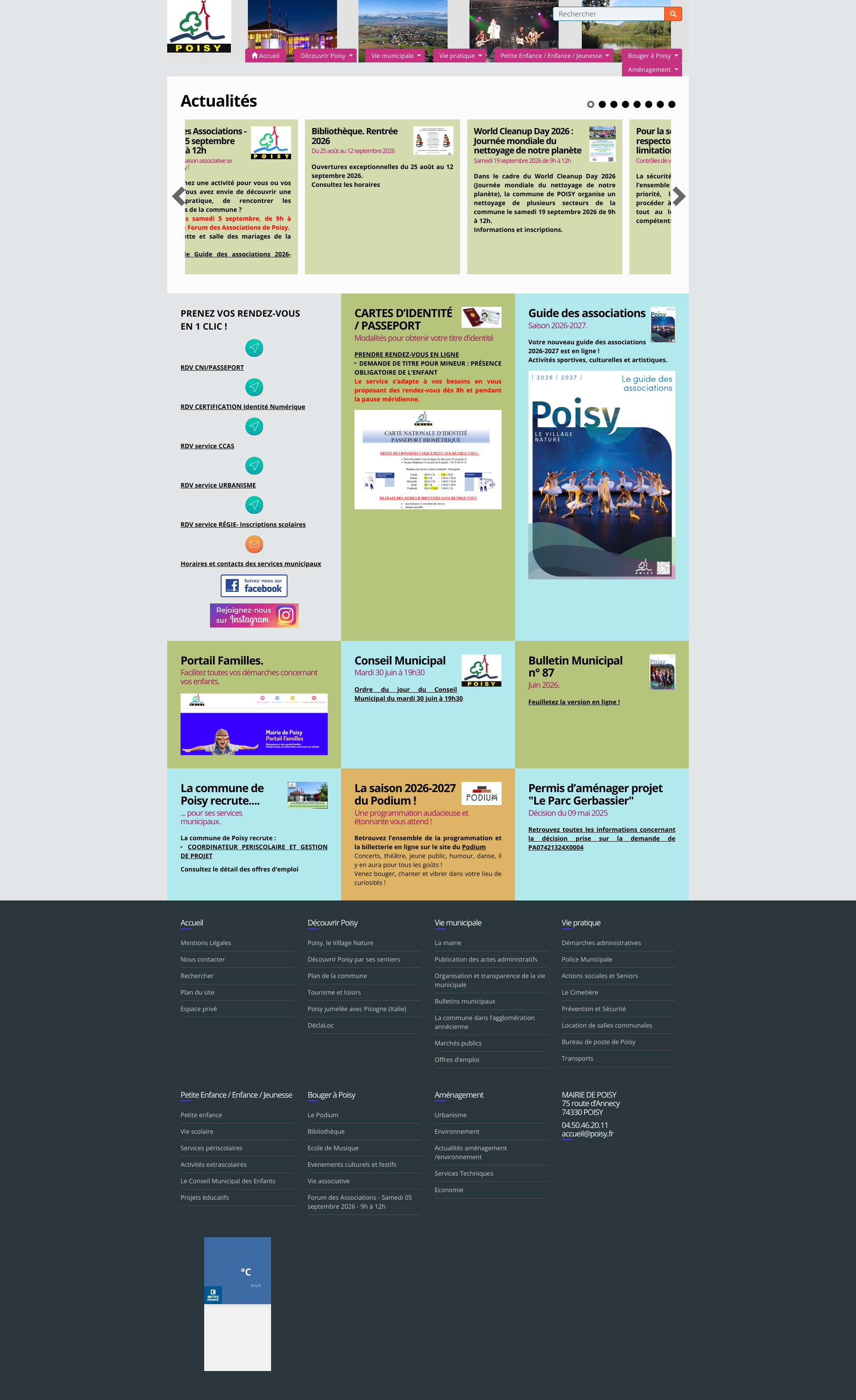 Aperçu du site