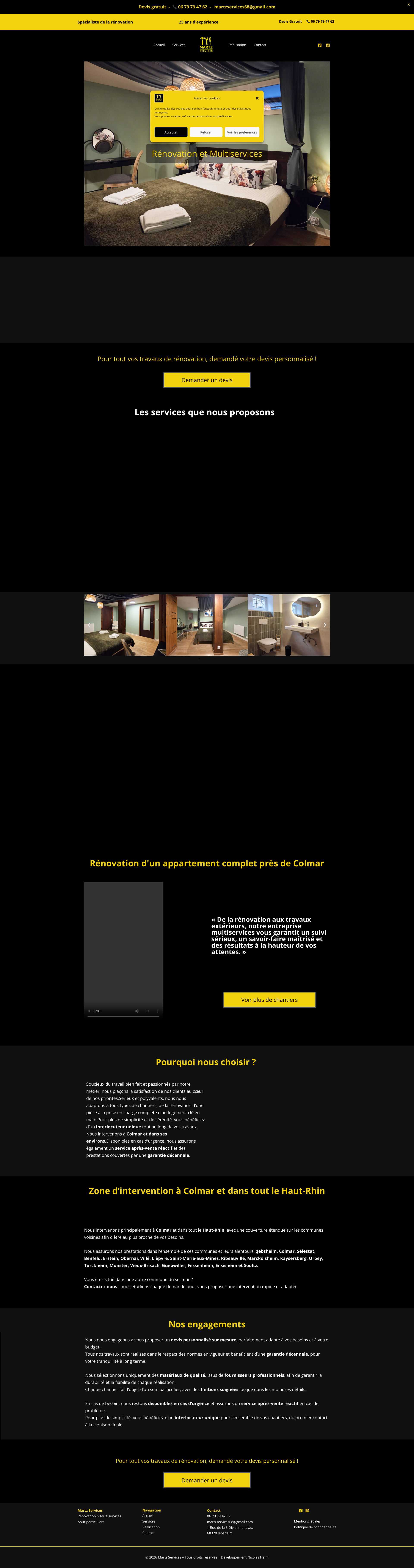 Aperçu du site