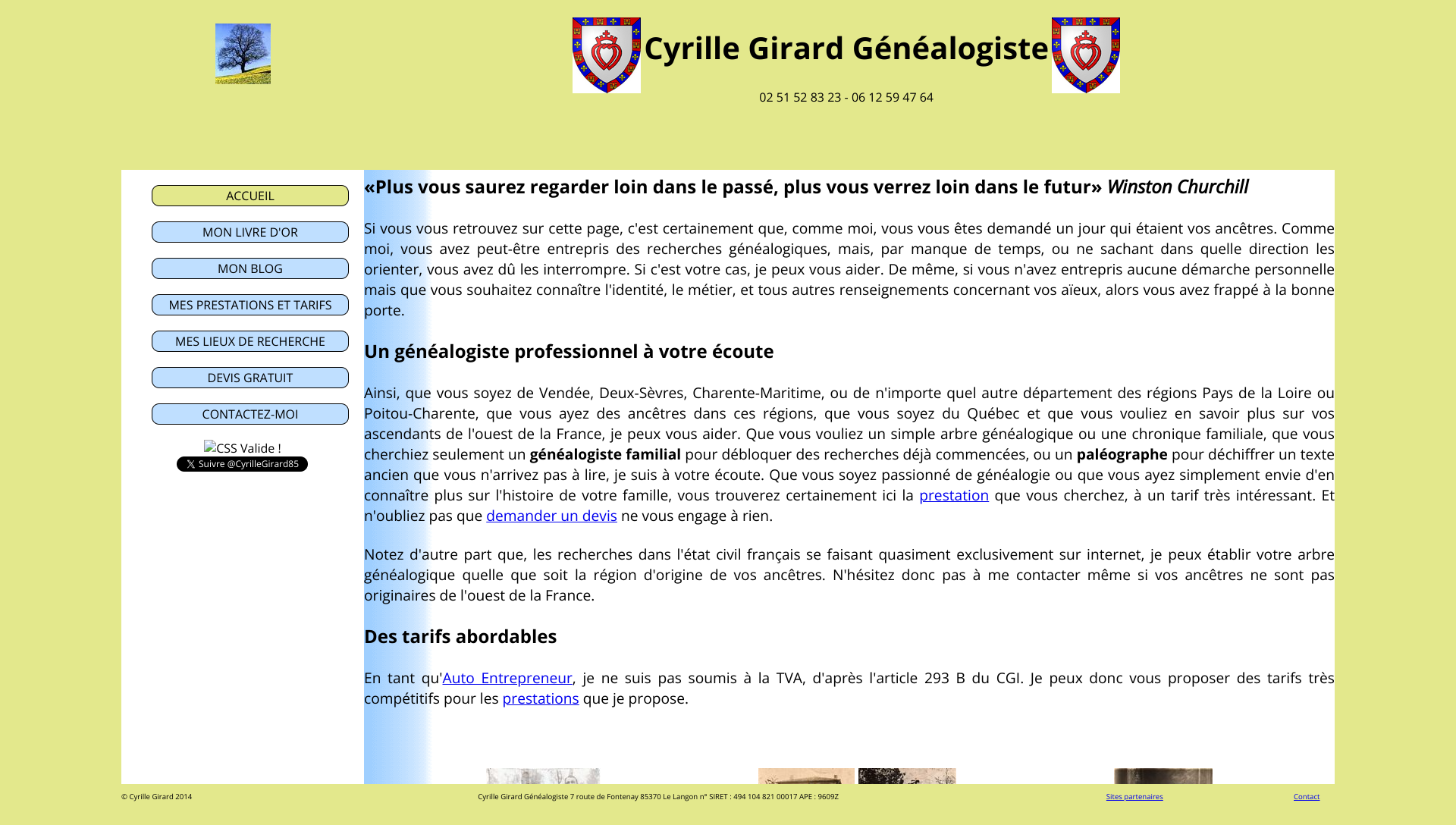 Aperçu du site