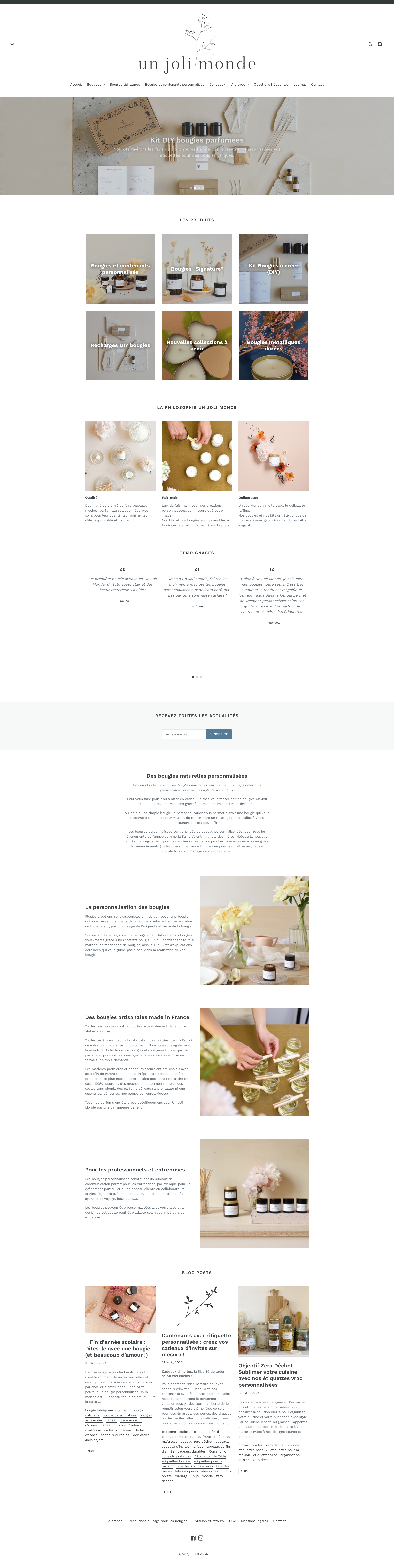 Aperçu du site