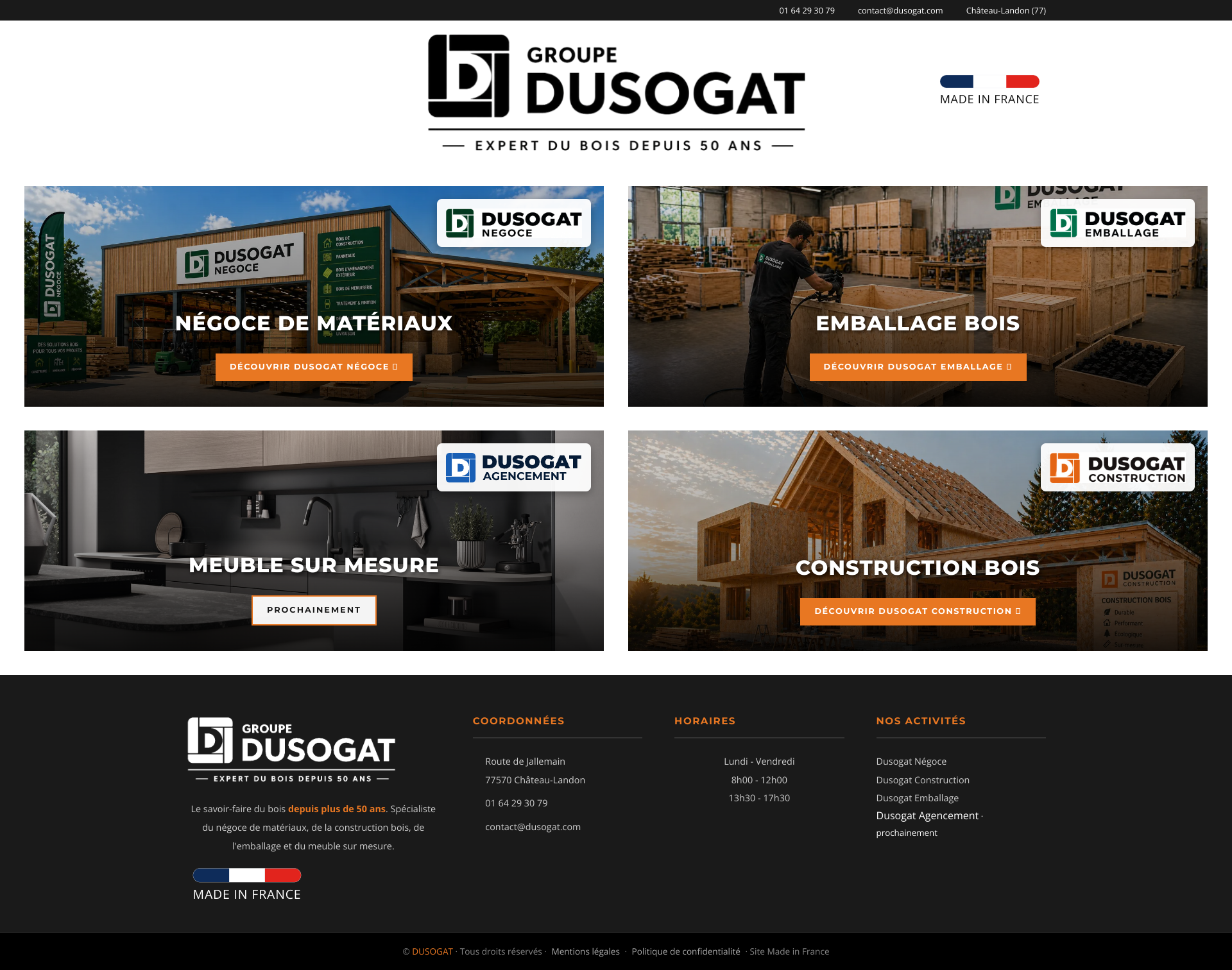 Aperçu du site