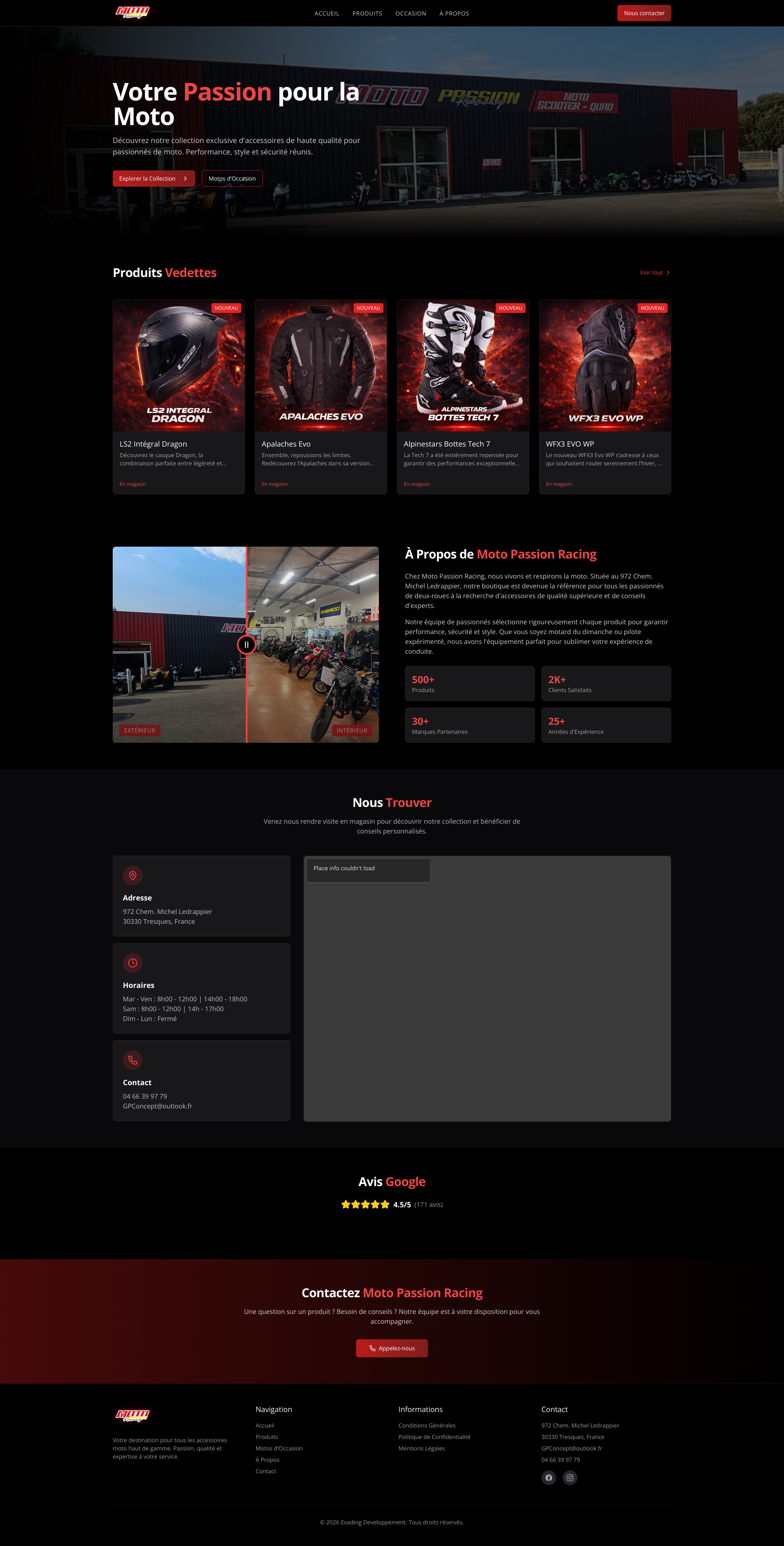 Aperçu du site