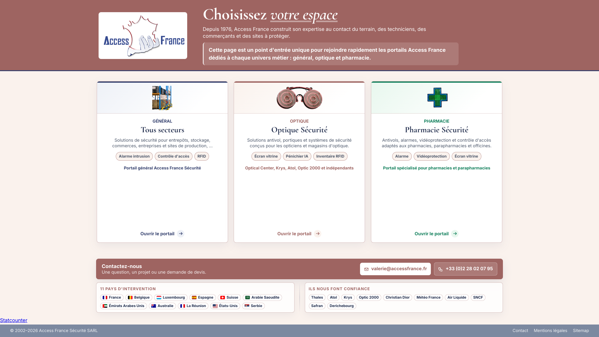 Aperçu du site