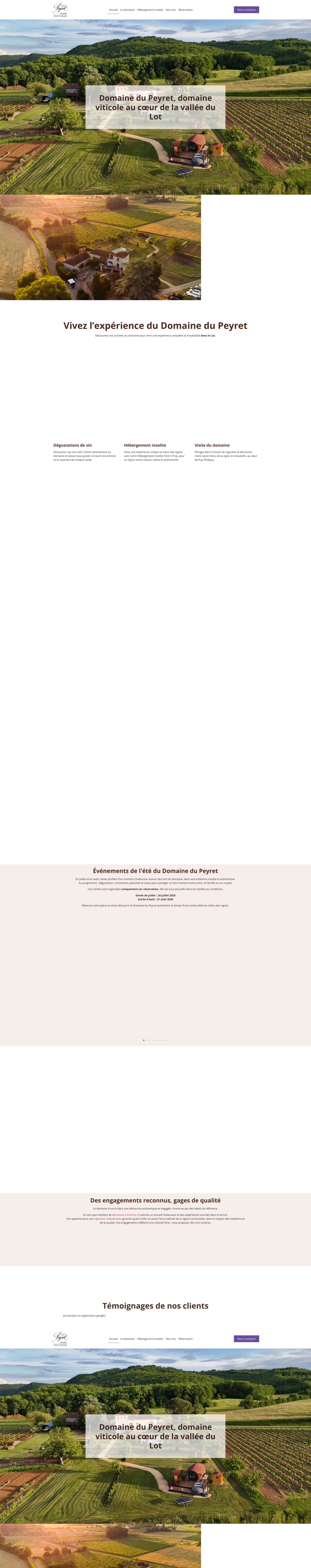 Aperçu du site