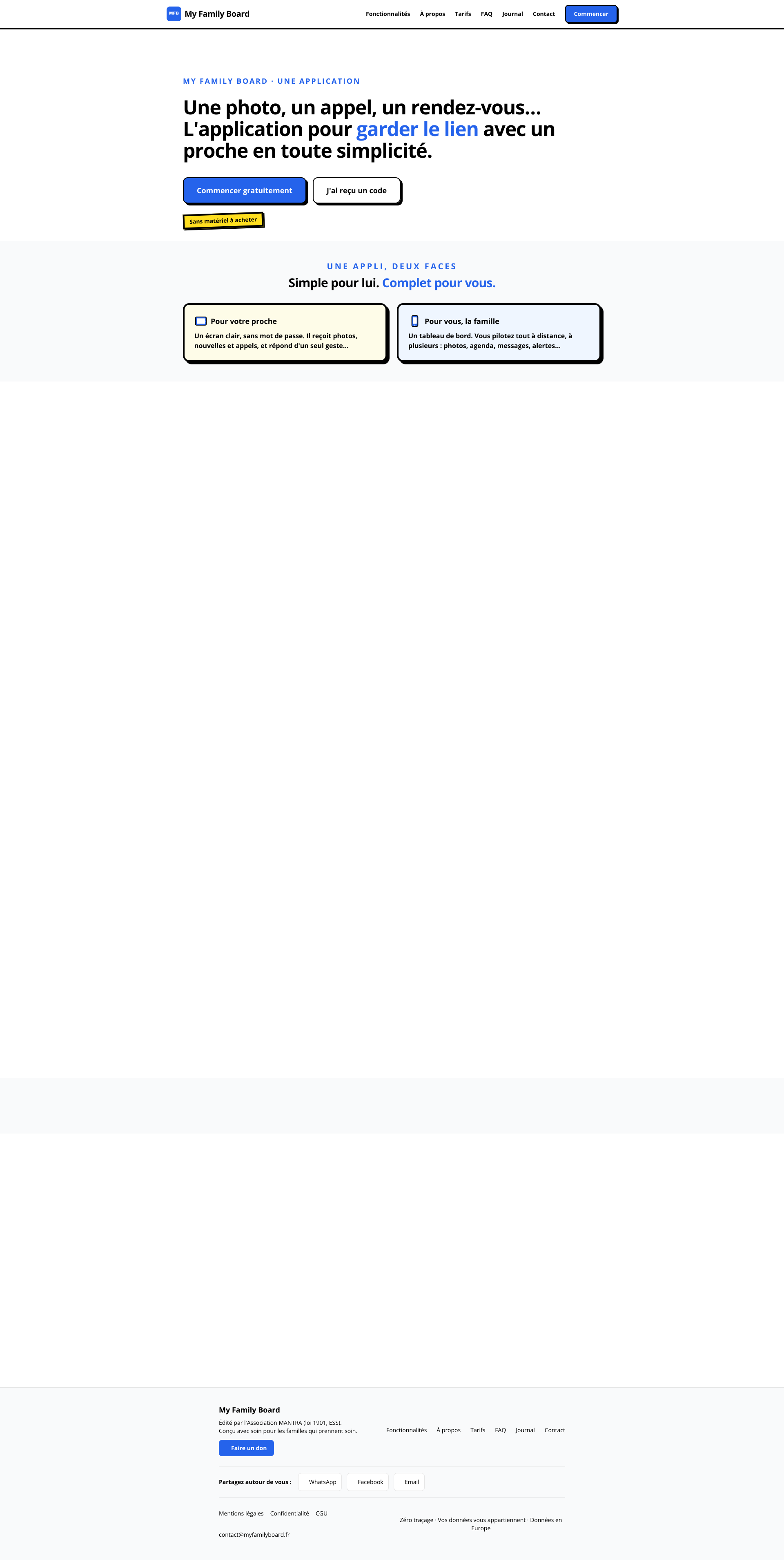 Aperçu du site