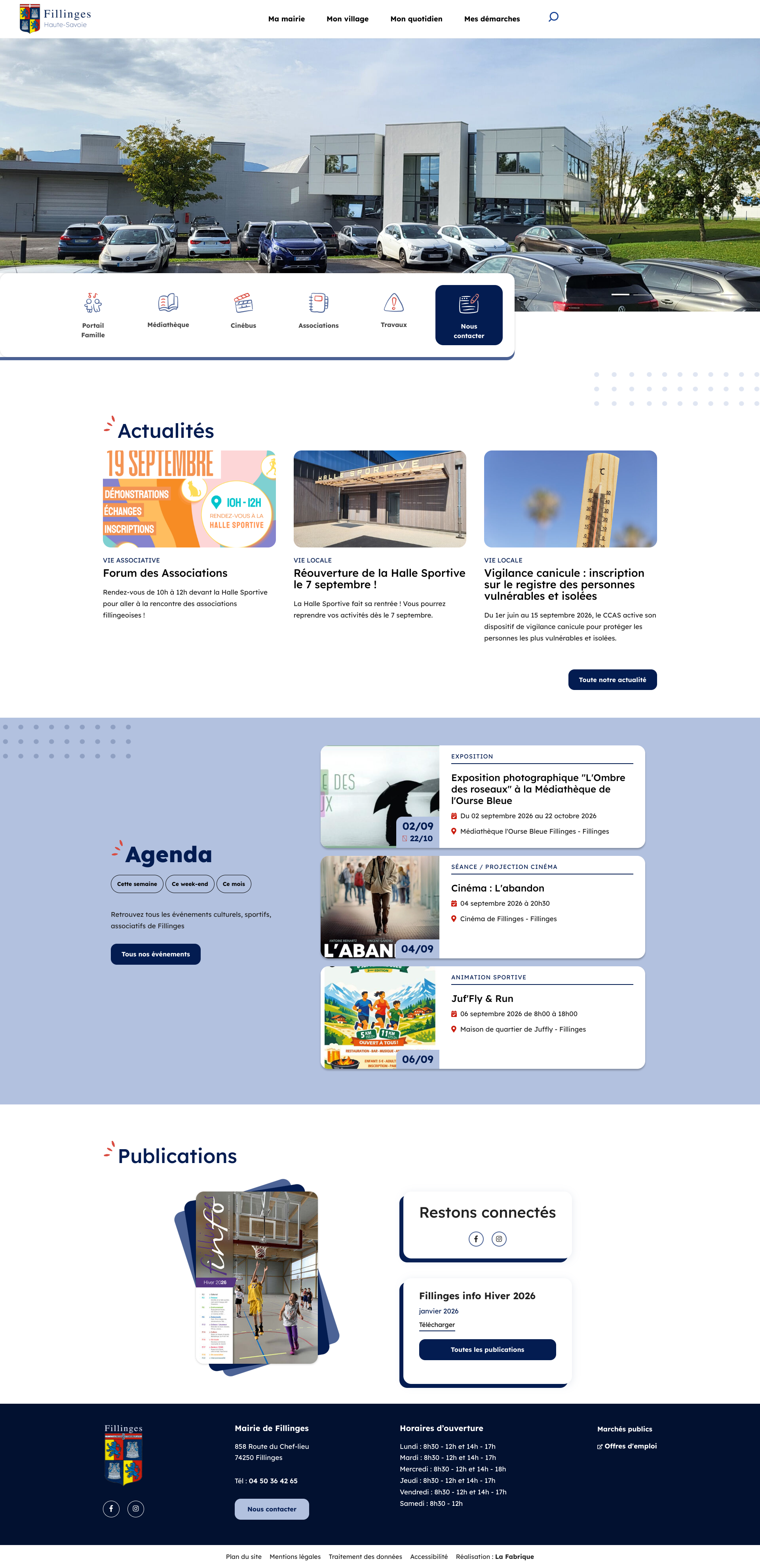 Aperçu du site
