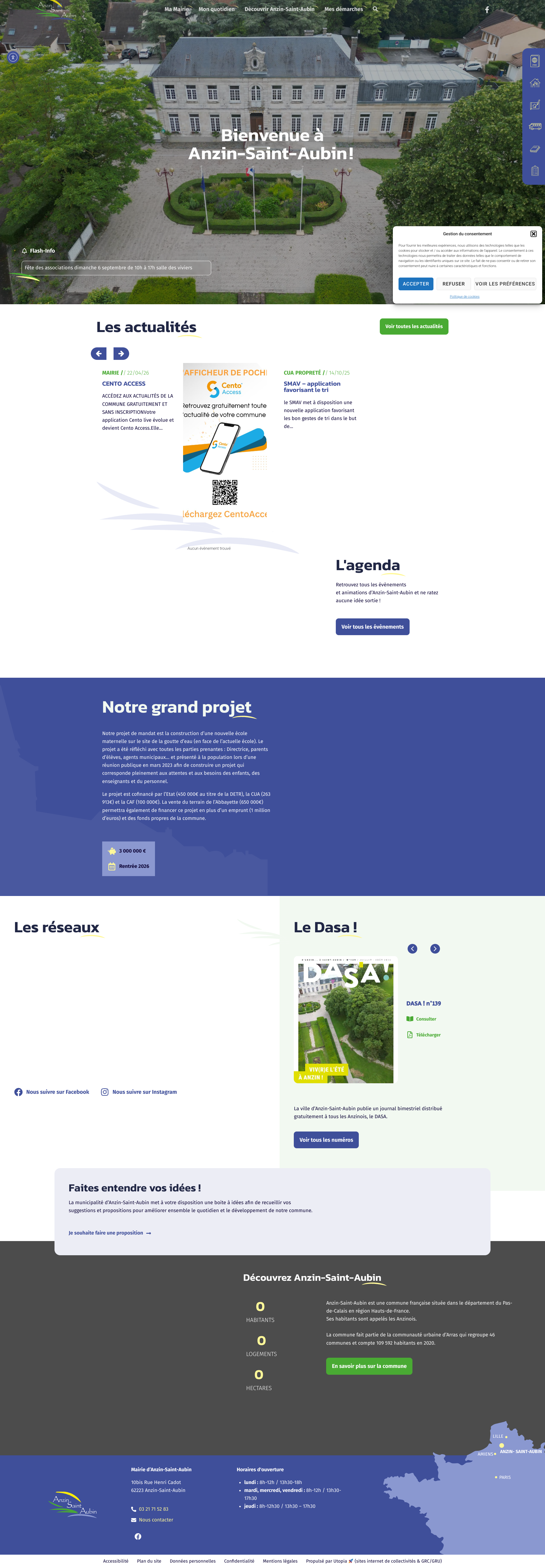 Aperçu du site